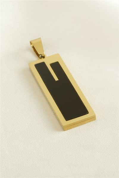 Dikdörtgen Çelik Kolye Ucu 1,3*3,8 cm