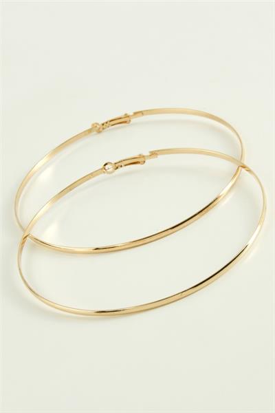 Düz Metal Halka Küpe 9-10 cm