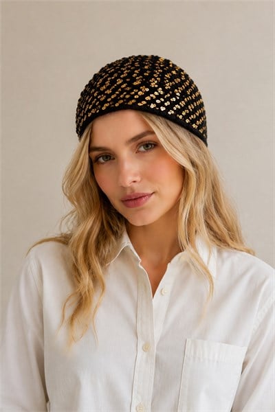 Kadın Yazlık Pullu Örgülü Fileli Bohem Bone Başlık