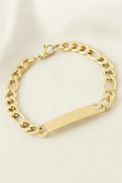 Künye Çelik Bileklik (İsim Yazılabilir) 4 cm