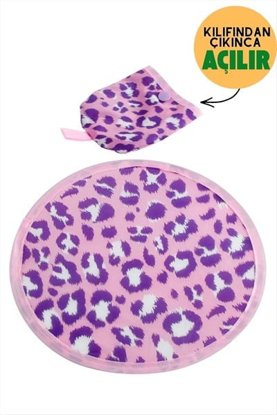 Leopar Desenli Kore Yelpaze