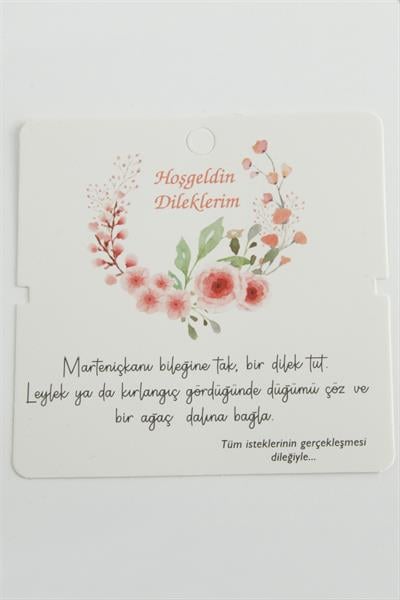 Marteniçka Bileklik Kartı