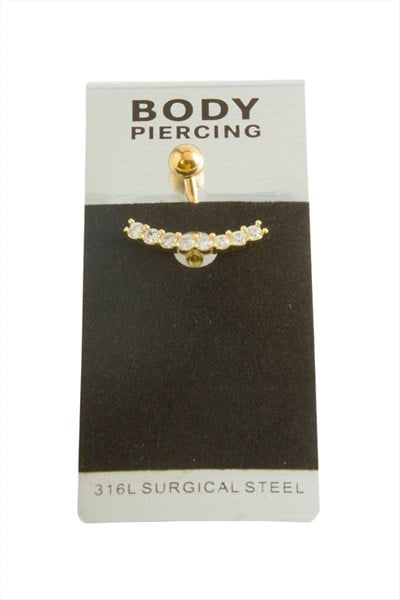 Oval Lüks Çelik Göbek Piercing 1 Adet