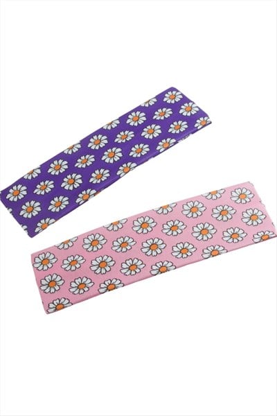 Papatya Desenli Saç Bandı 6 cm