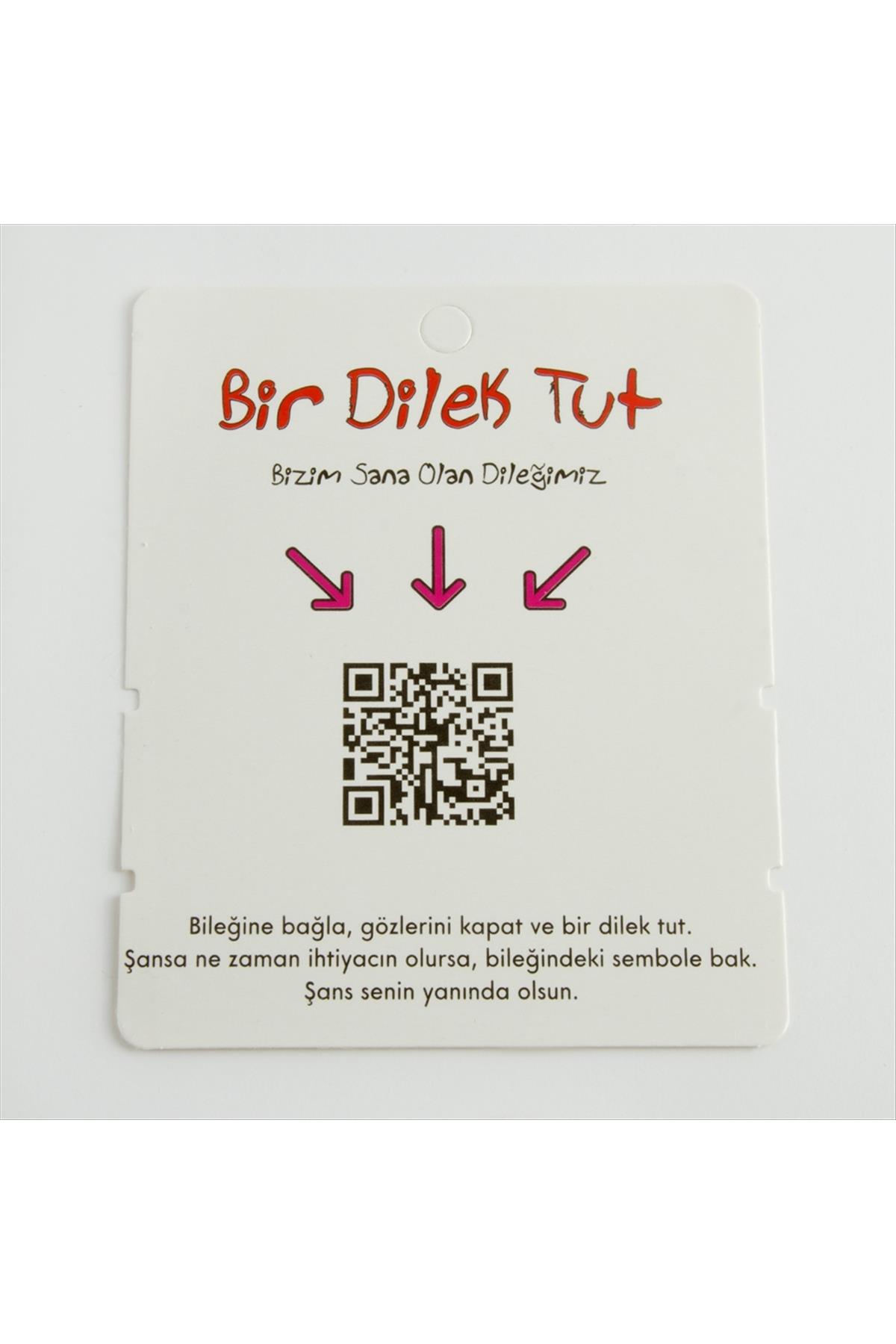 2'li Bir Dilek Tut Yazılı Bileklik Kartı 200 Adet