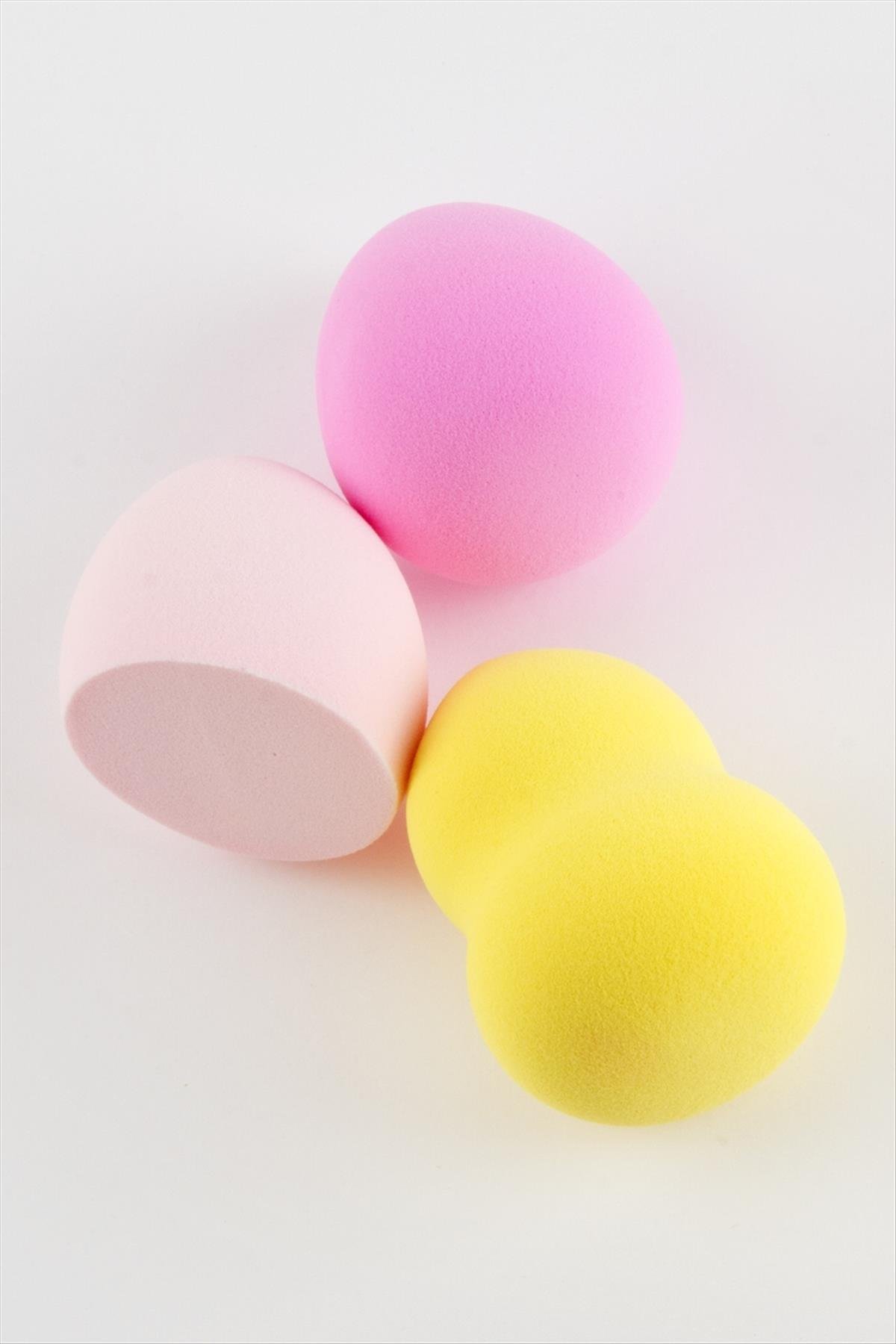 3 Adet Yumurta Silindir Makyaj Süngeri