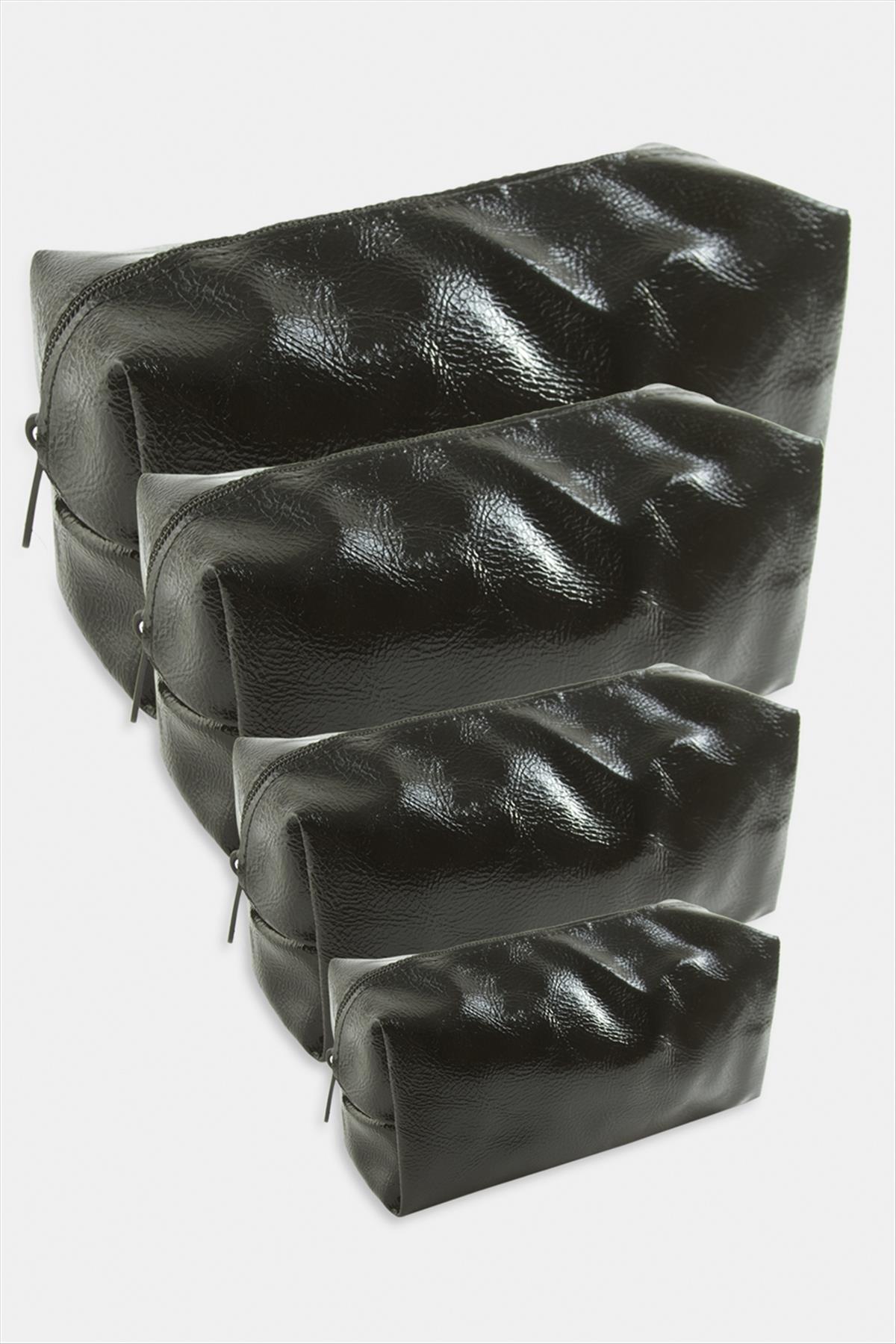 4 Adet El Tutmalı Makyaj Çantası