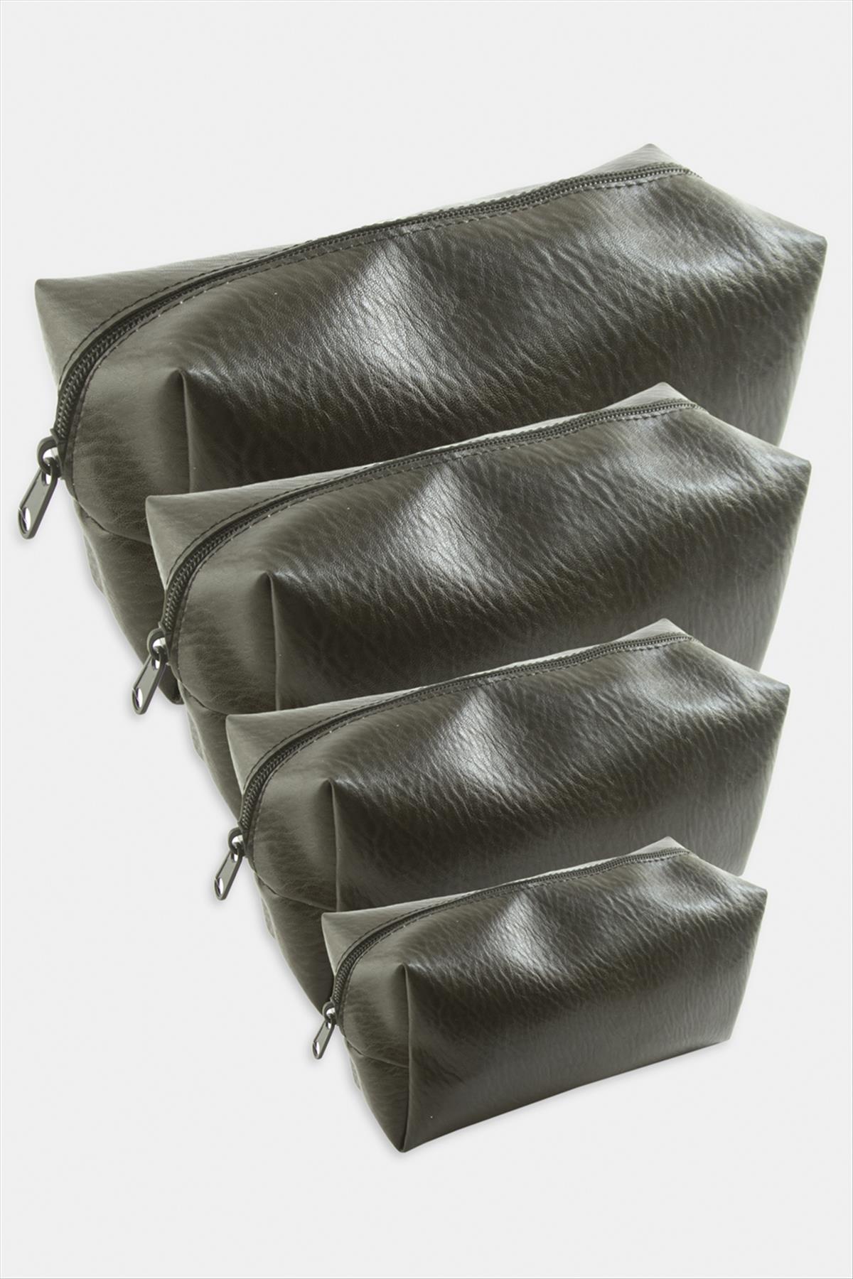 4 Adet El Tutmalı Makyaj Çantası