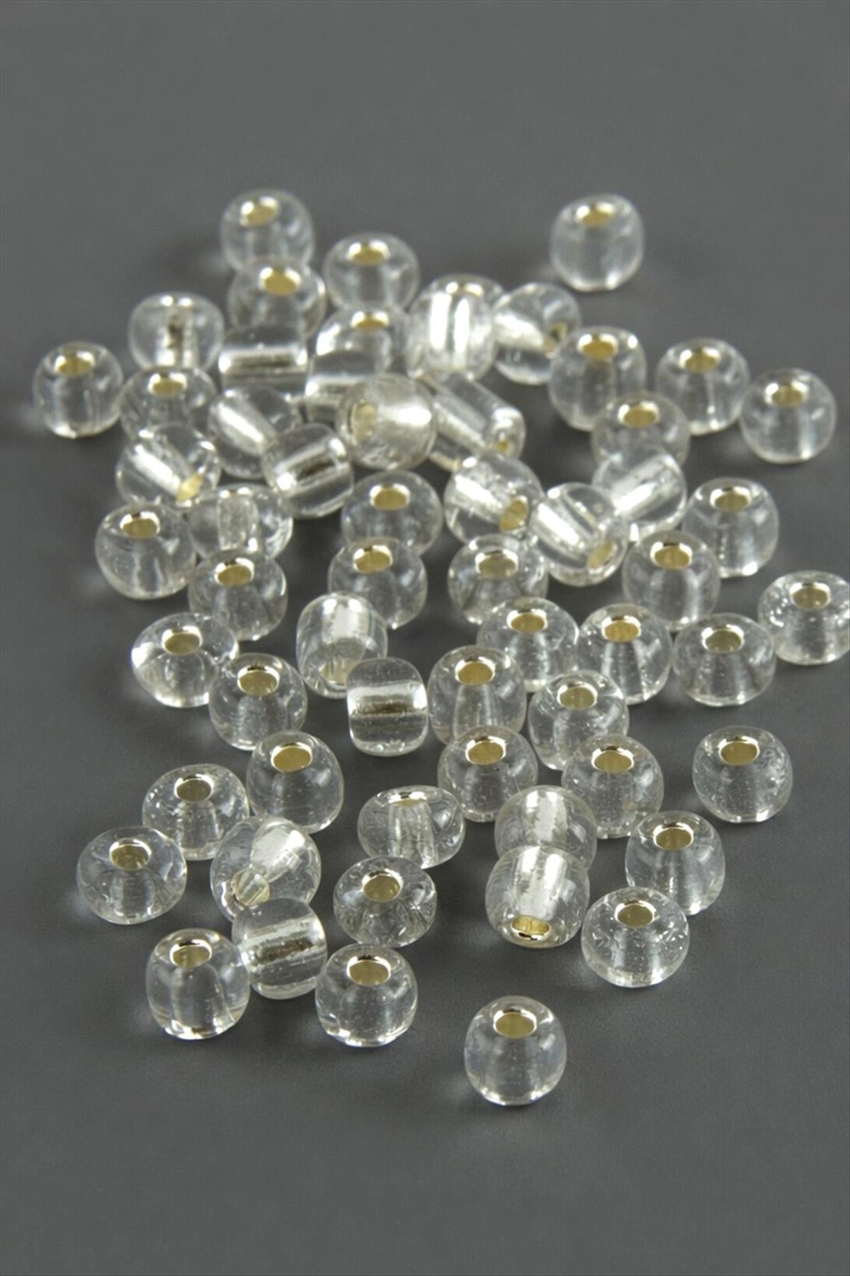 4 mm Şeffaf Kum Boncuk 500 Gram