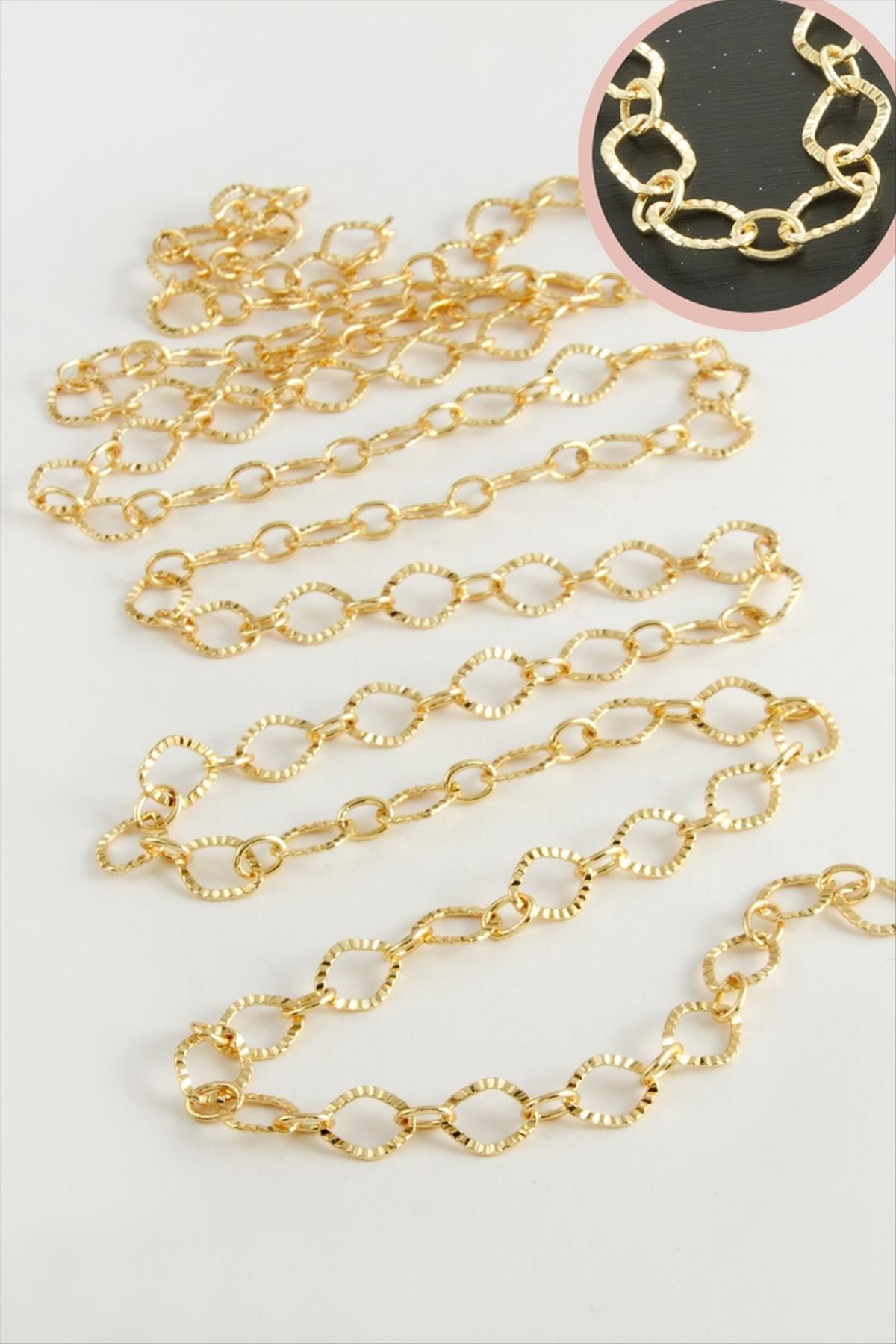 7 mm Noktalı Oval Zincir 1 metre