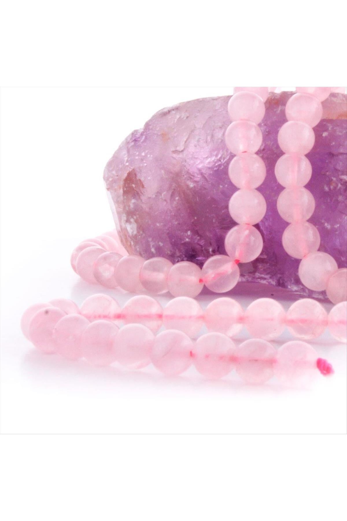 8 mm Pembe Kuvars Taşı