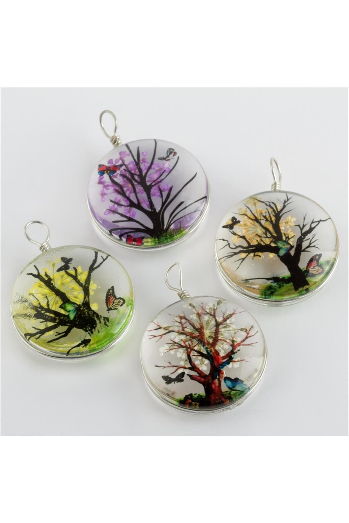 Ağaç Canlı Kolye Ucu 2,5 cm