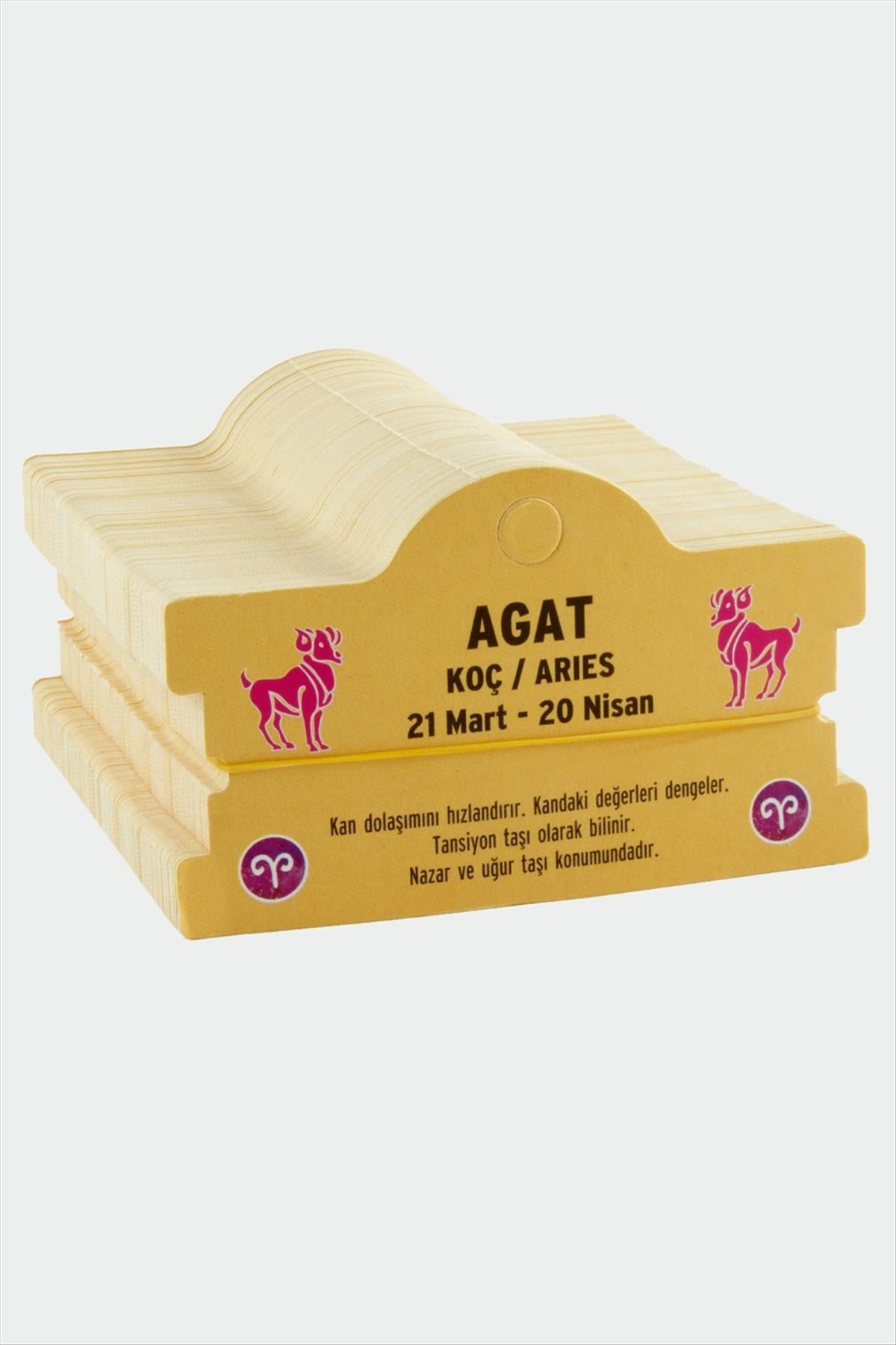 Agat & Koç Burç Bileklik Kartı