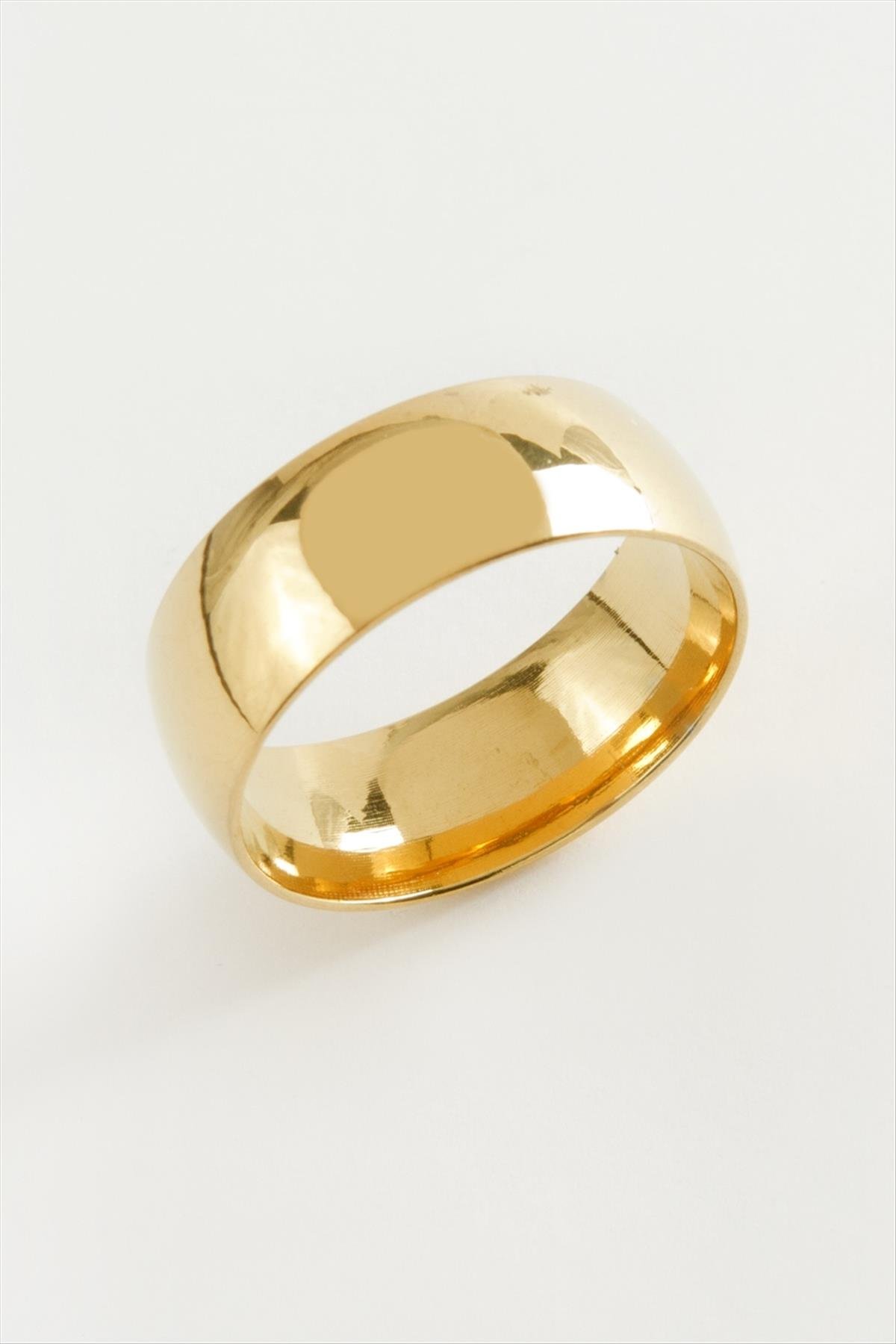 Alyans Lüks Çelik Yüzük 8 mm