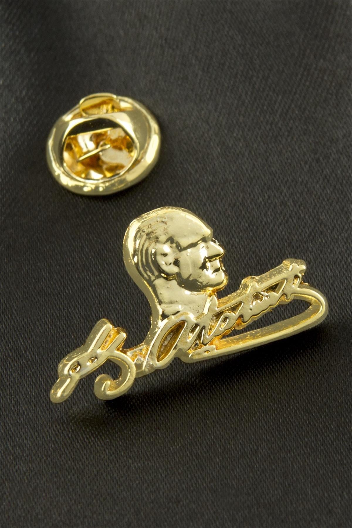 Atatürk İmzalı Yaka Rozet