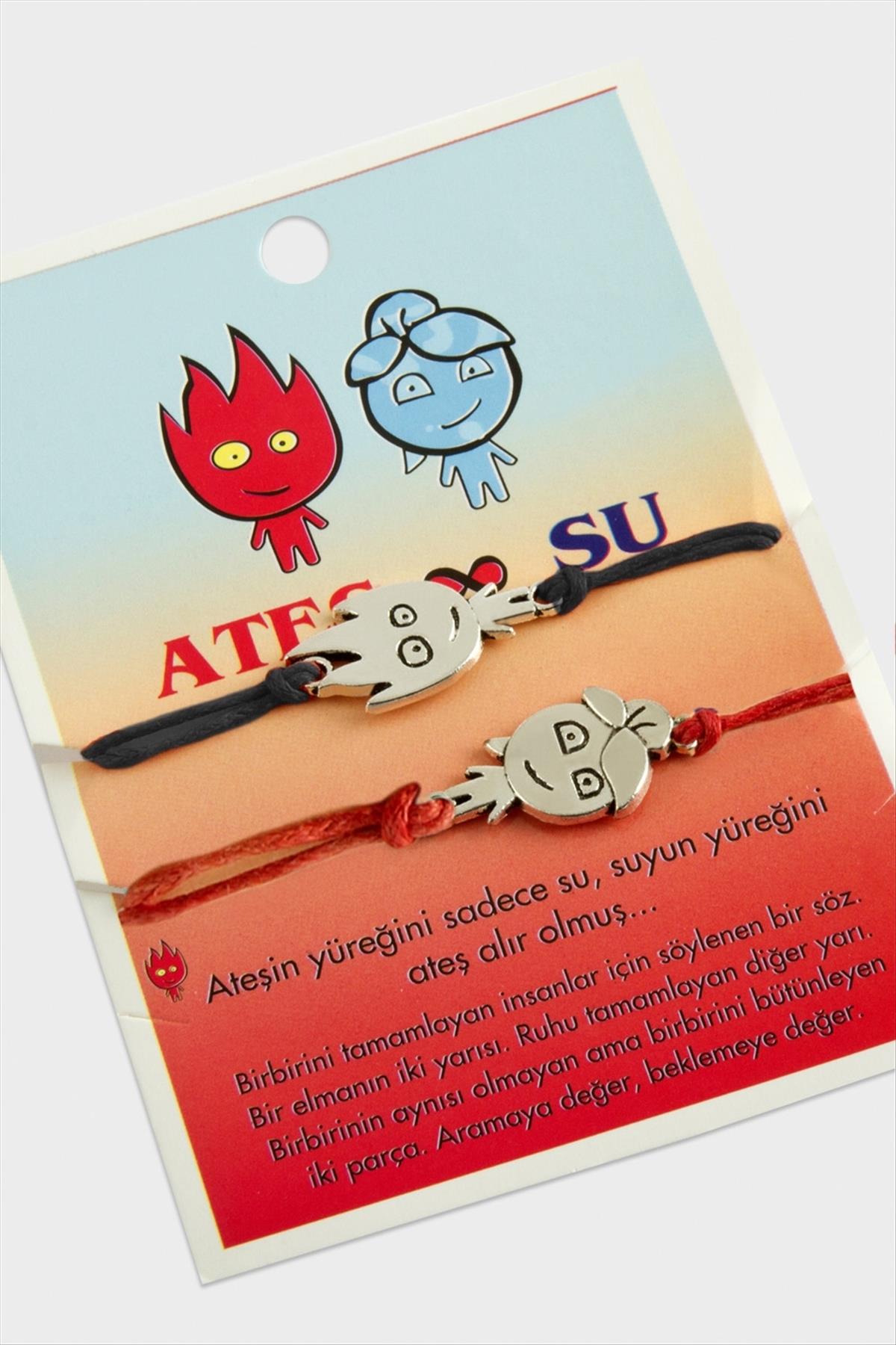 Ateş ve Su 2'li İp Bileklik