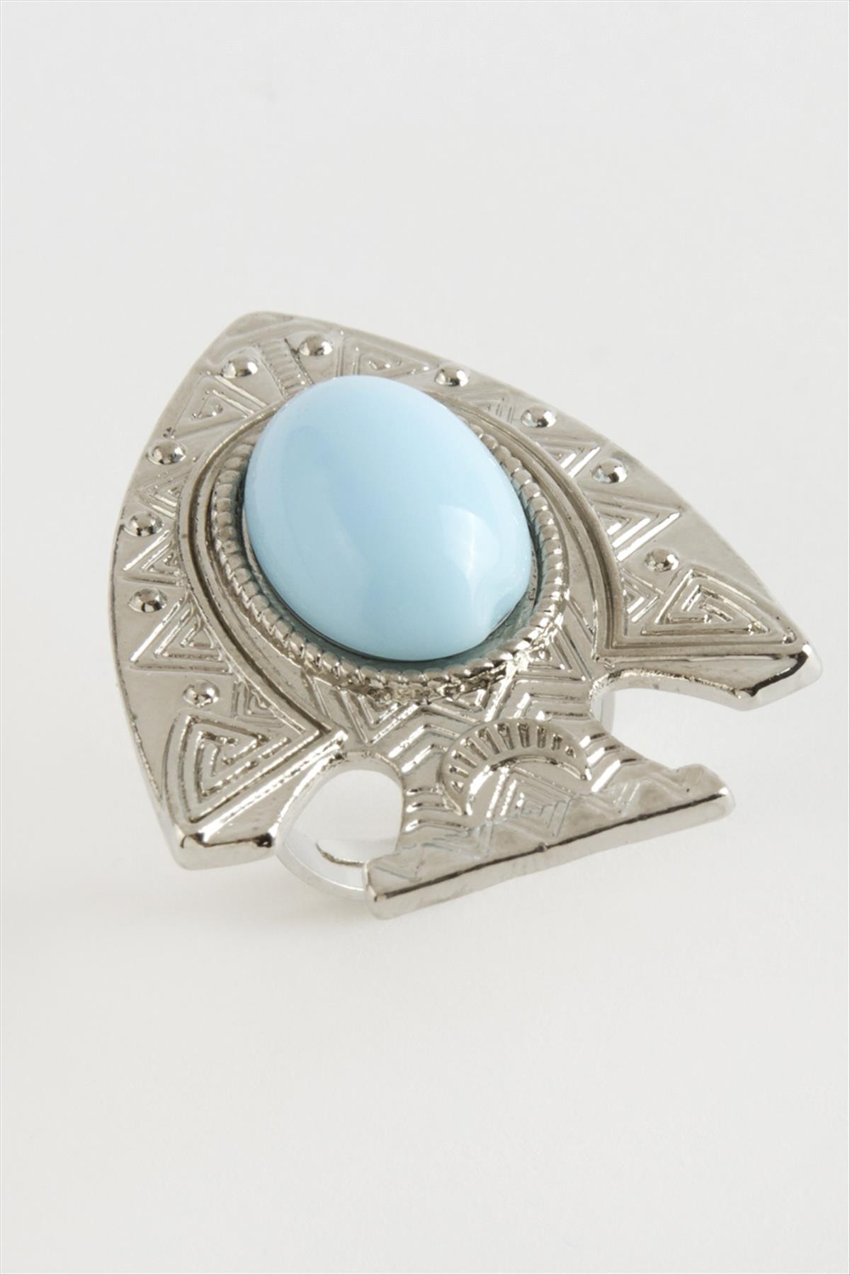 Balık Turkuaz Taşlı Yüzük