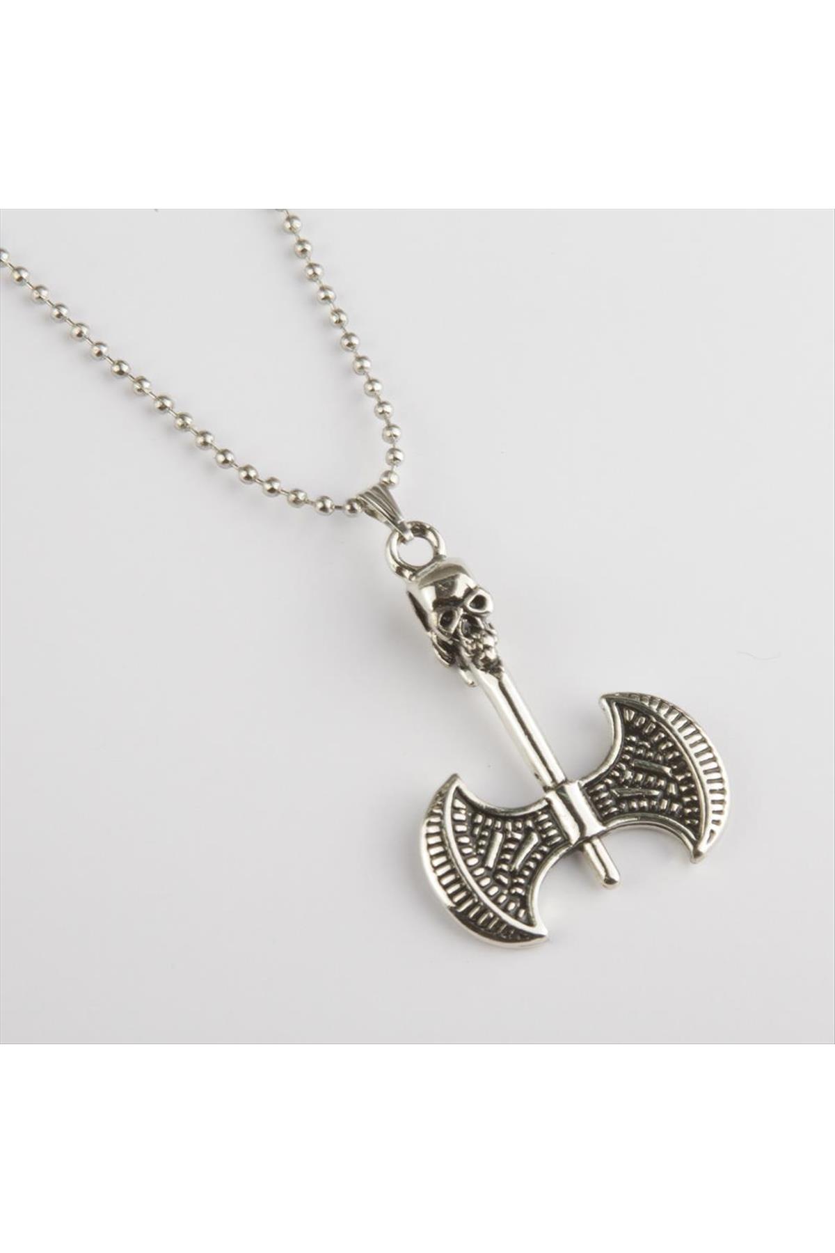 Balta Figürlü Metal Kolye