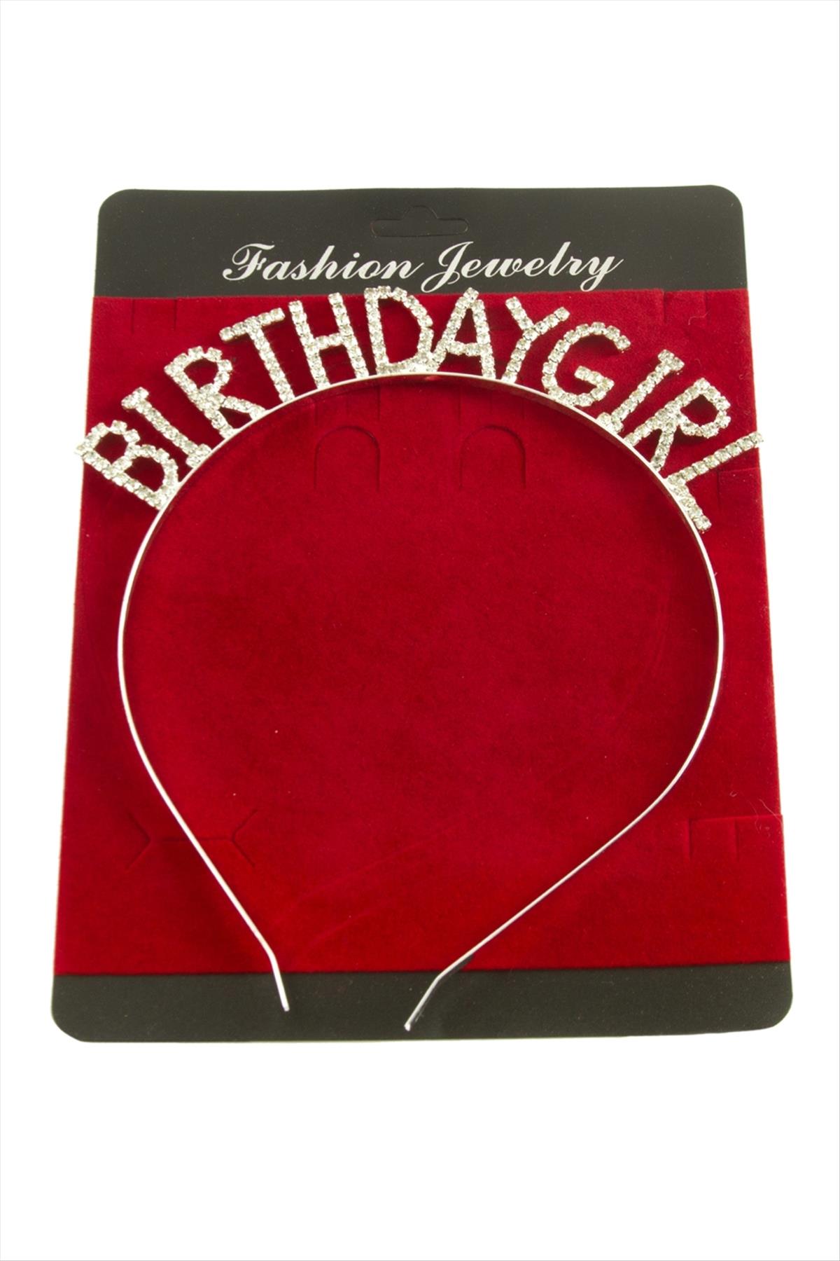 Birthday Girl (Doğum Günü Kızı) Yazılı Taşlı Taç