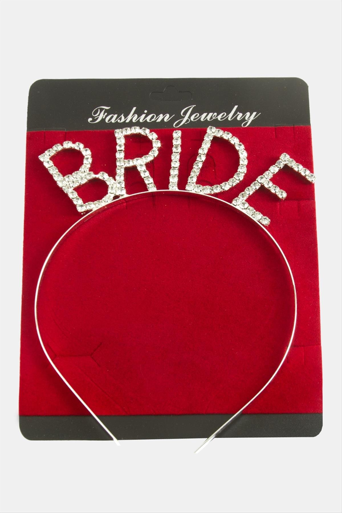 Bride Yazılı Taşlı Taç