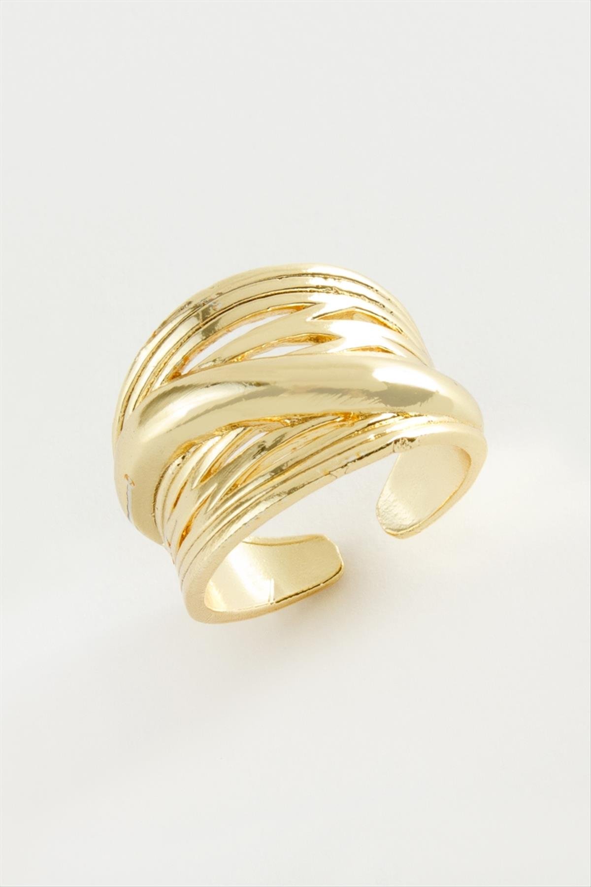 Çarpı Metal Yüzük