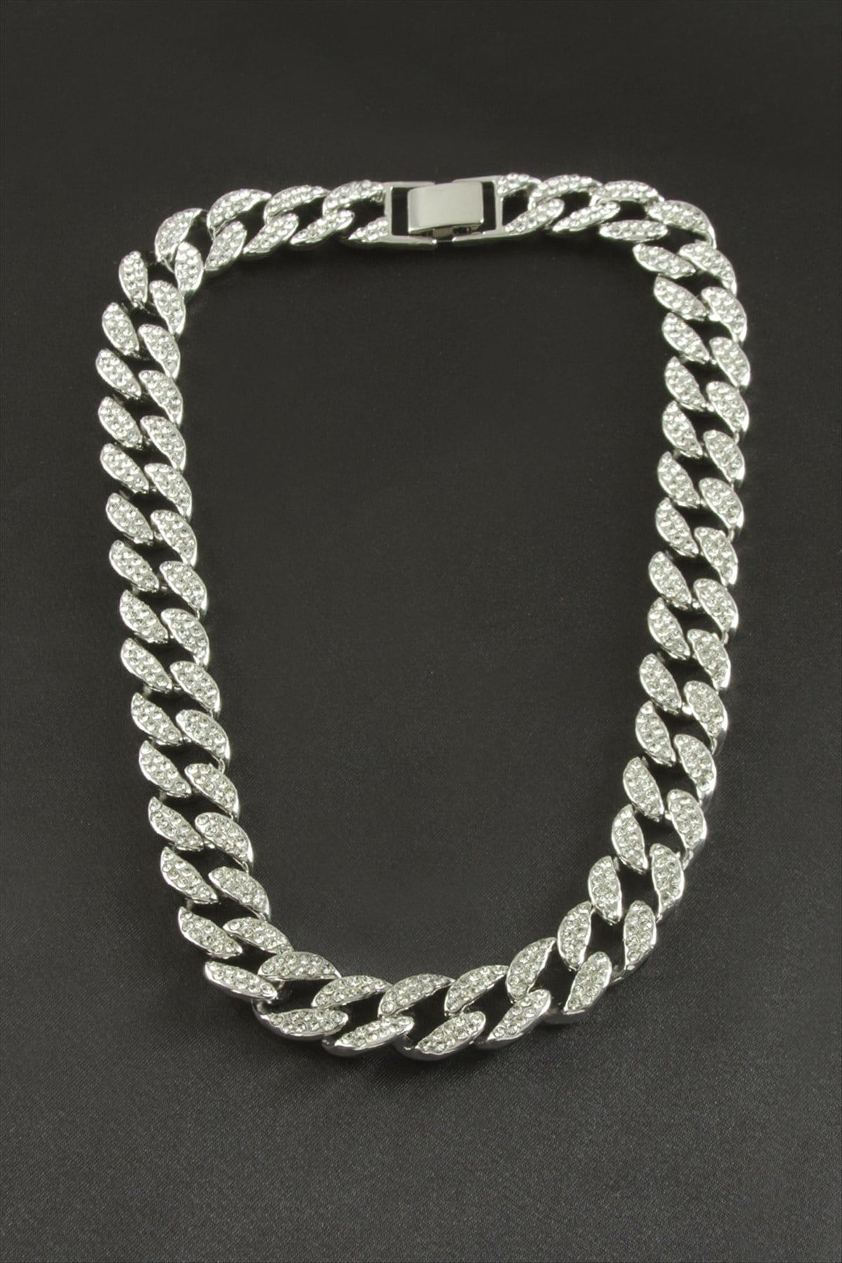 Chain Zirkon Taşlı Lüks Çelik Kolye