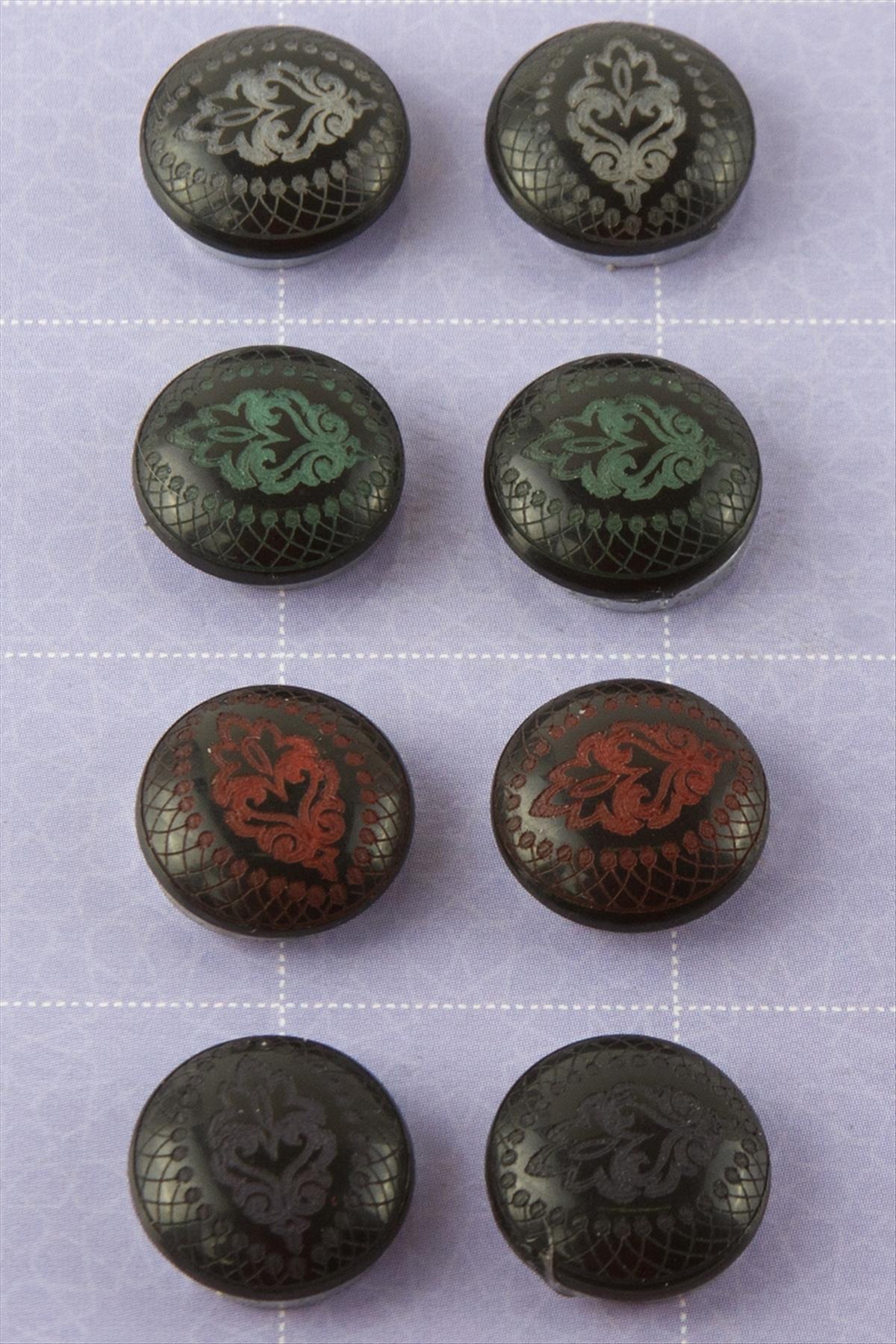 Çiçek Desenli Kupa Eşarp Mıknatısı 1 Adet