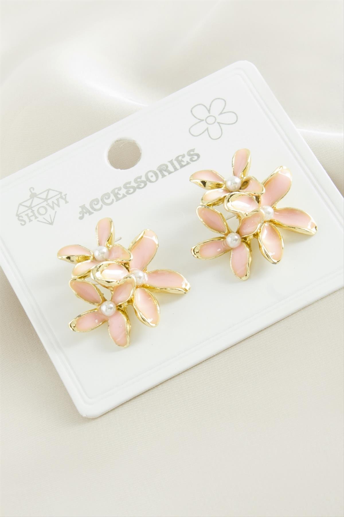 Çiçek Mineli Küpe