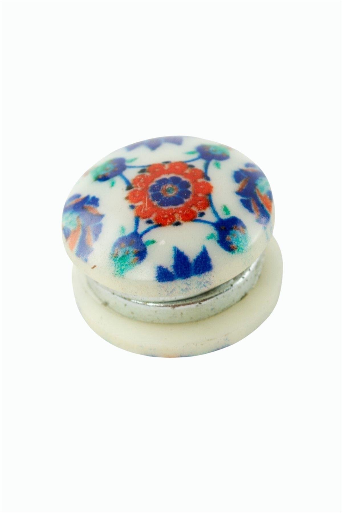 Çini Desenli Kupa Eşarp Mıknatısı 1 Adet