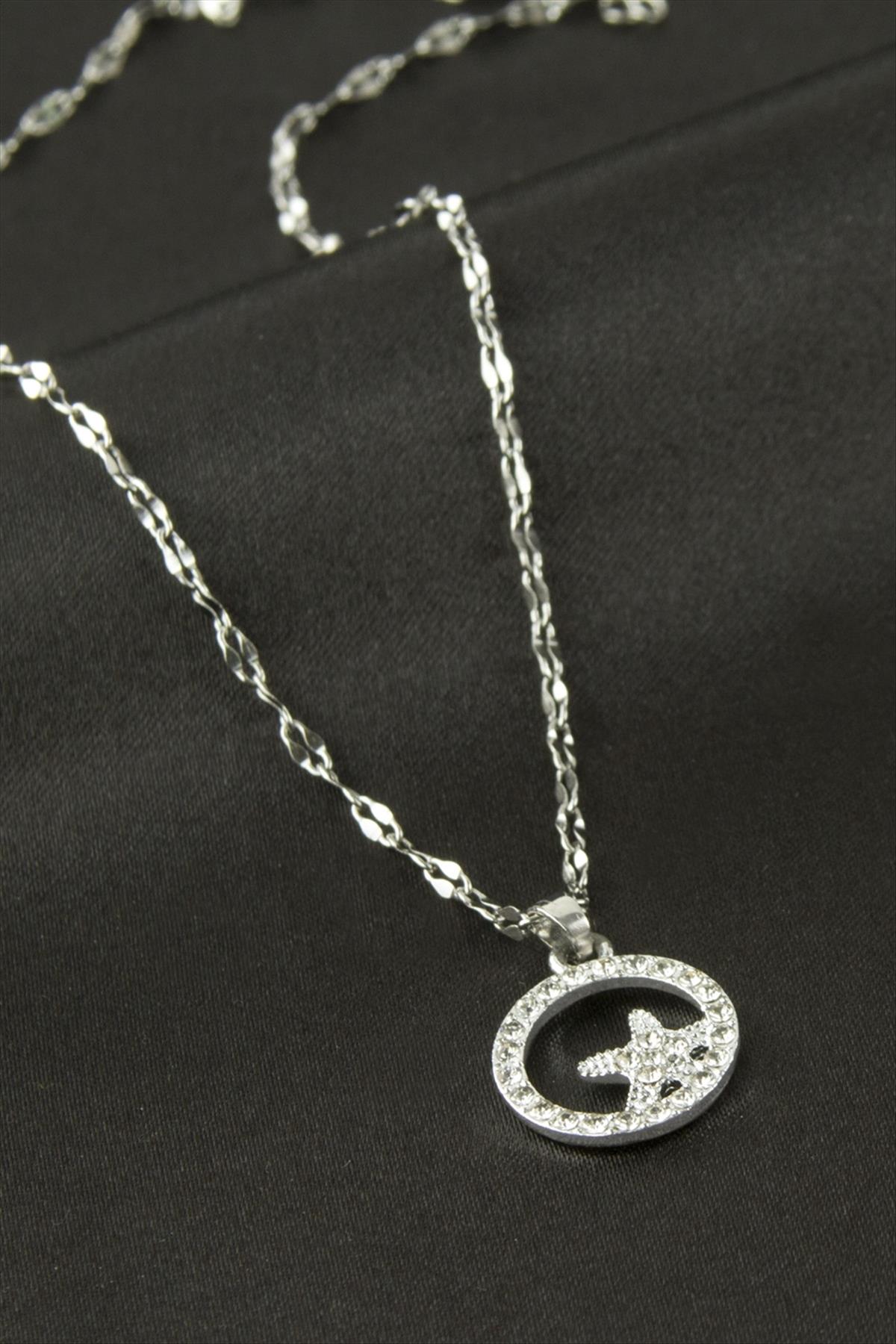 Deniz Yıldızı Zirkon Taşlı Kolye