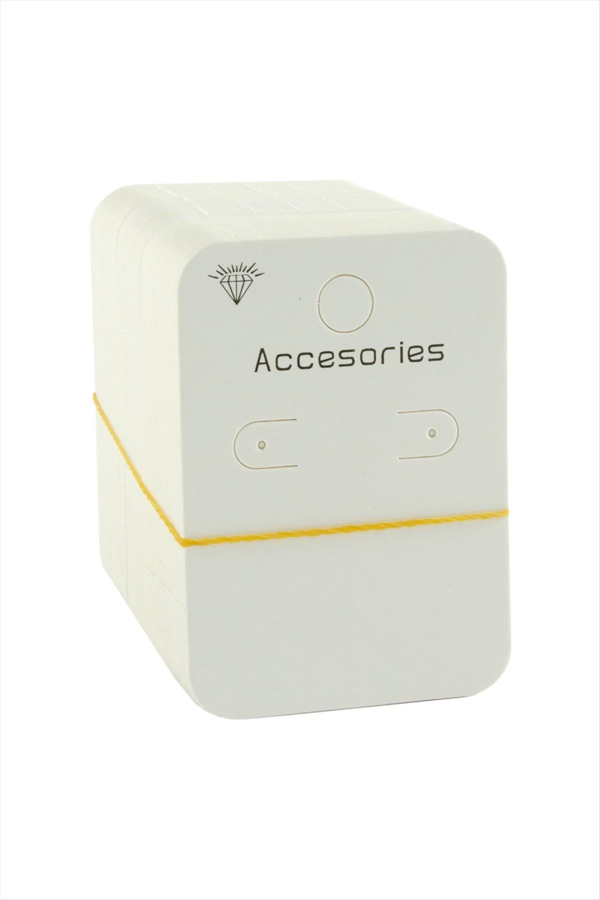 Dikdörtgen Kalın Küpe Kartı 100 Adet