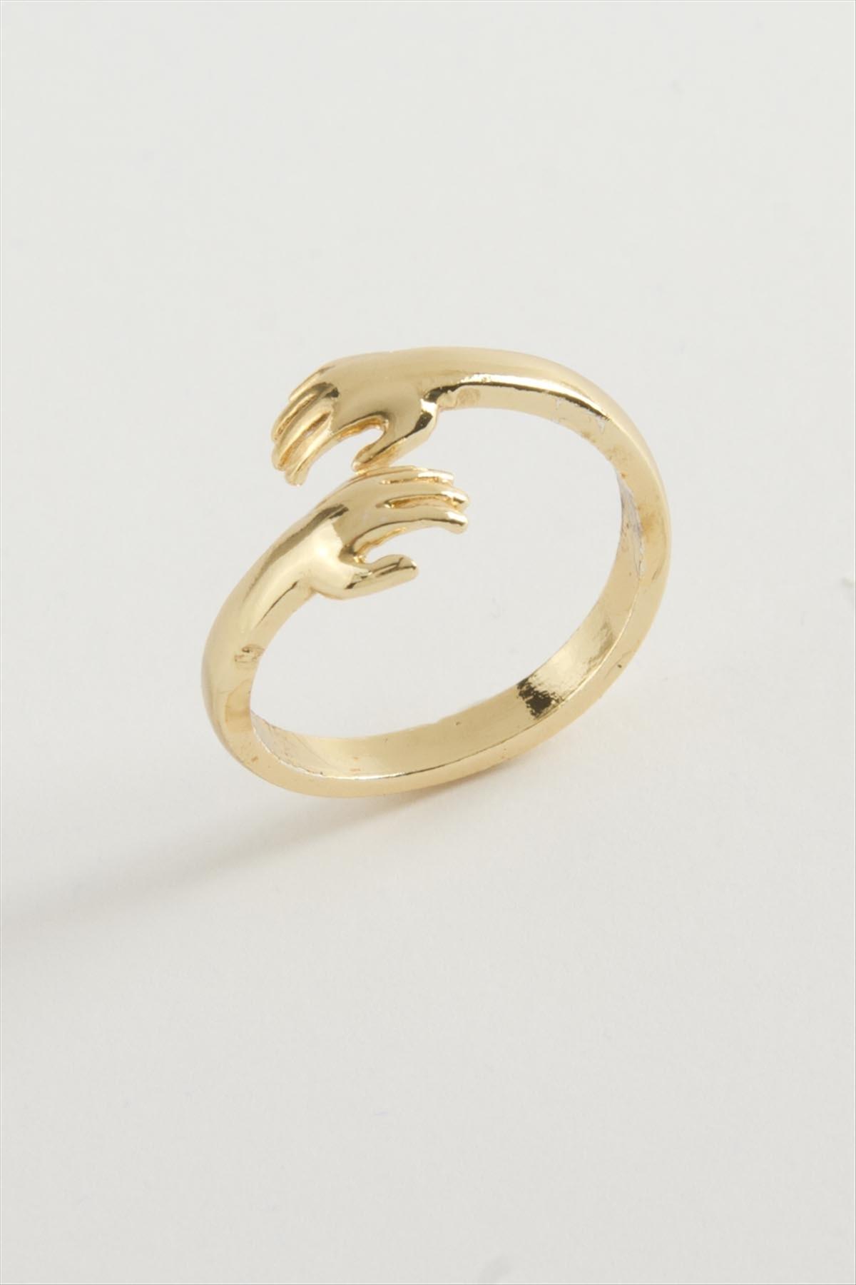 El Figürlü Metal Yüzük