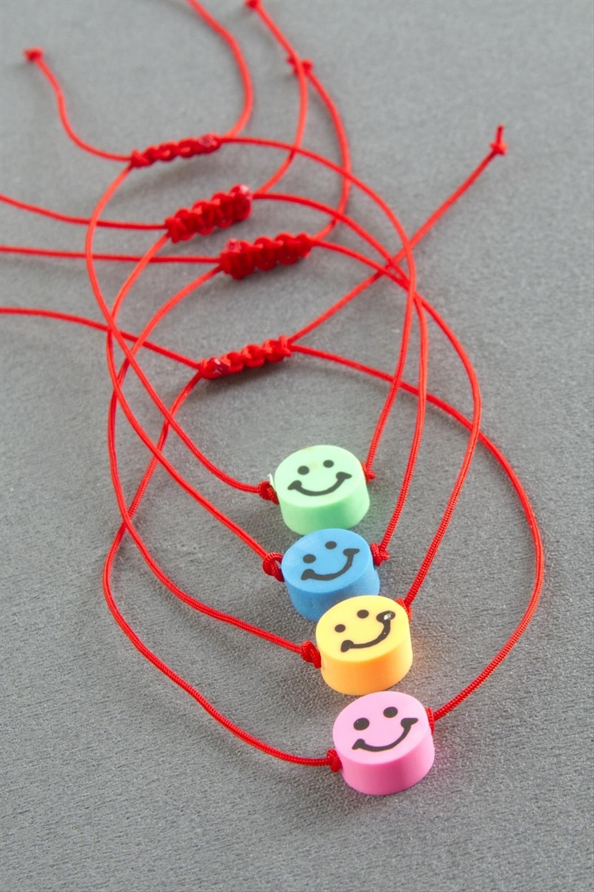 Emoji Makrome İp Bileklik