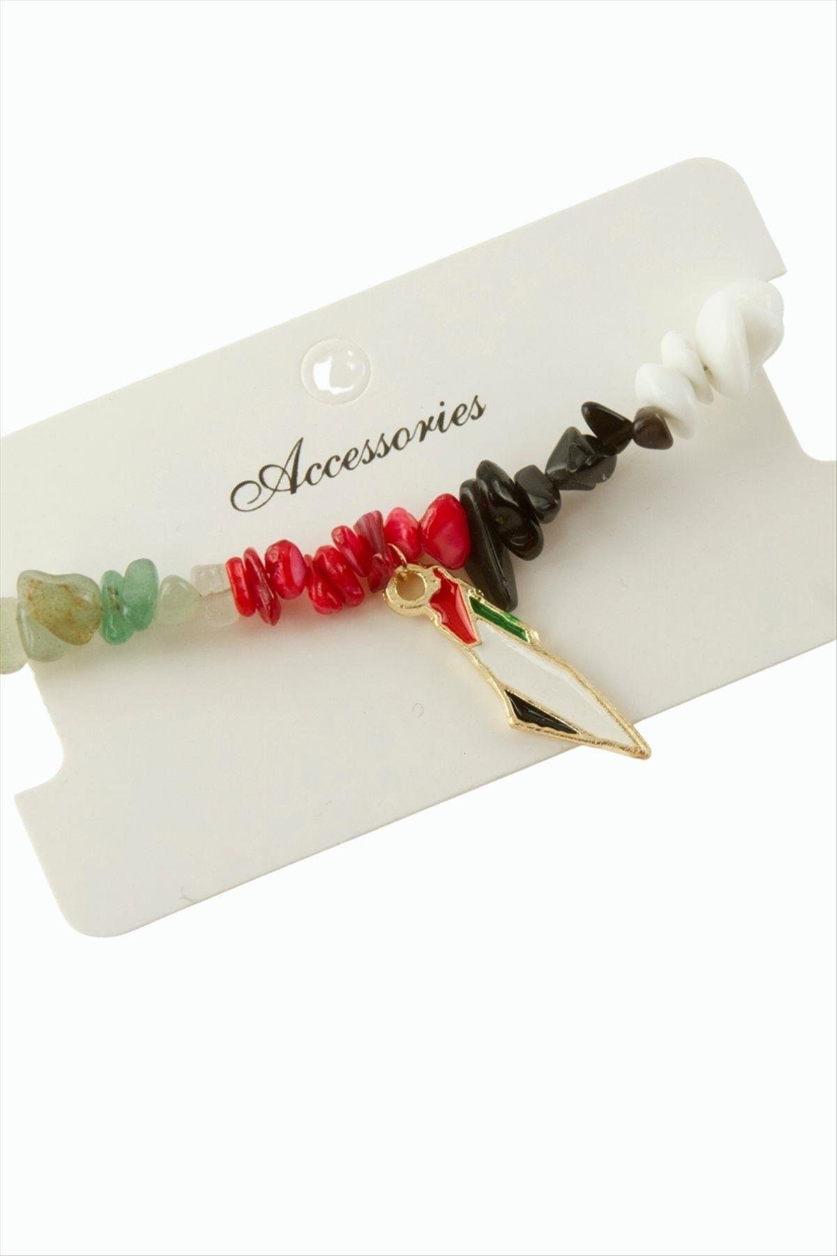 Filistin Kırık Doğaltaş Bileklik