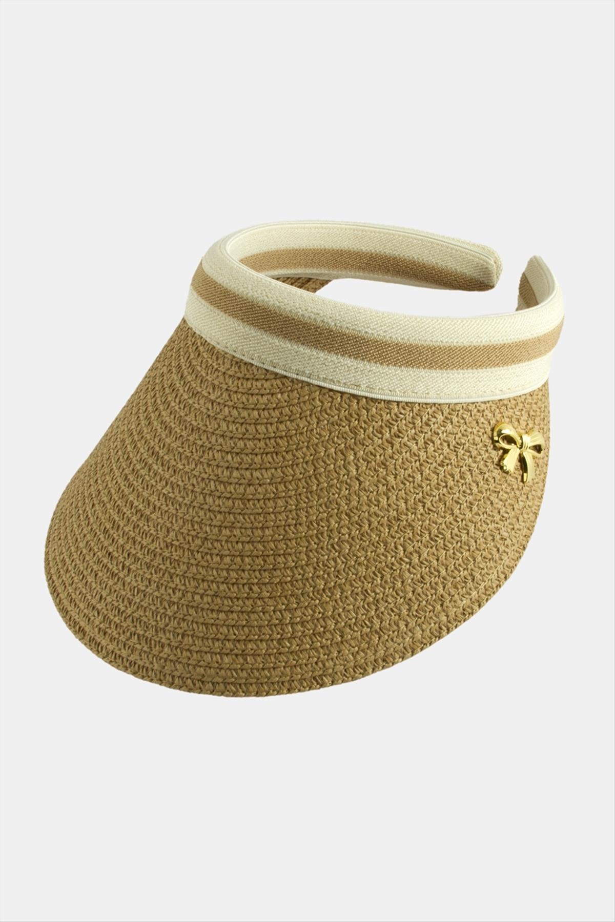 Fiyong Kasketli Hasır Plaj Şapkası