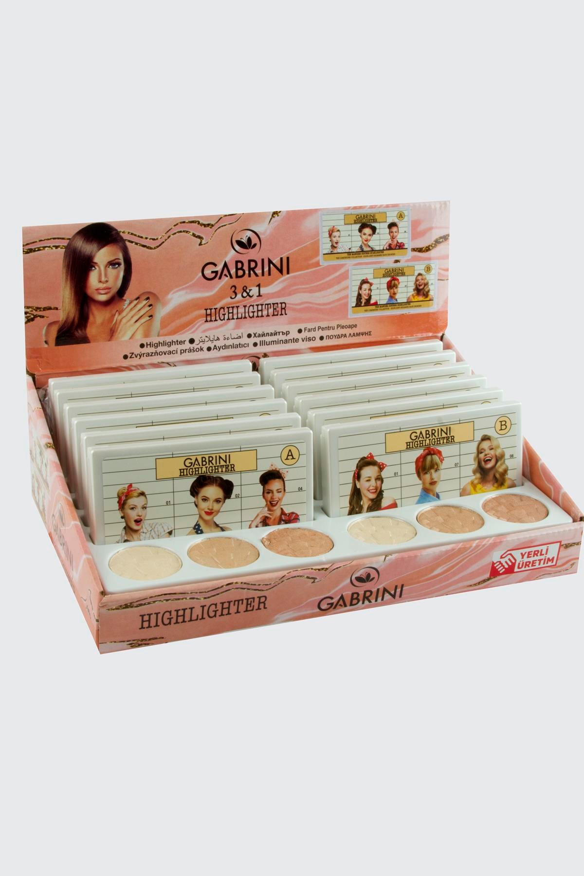 Gabrini 3'lü Highlighter Palet Set