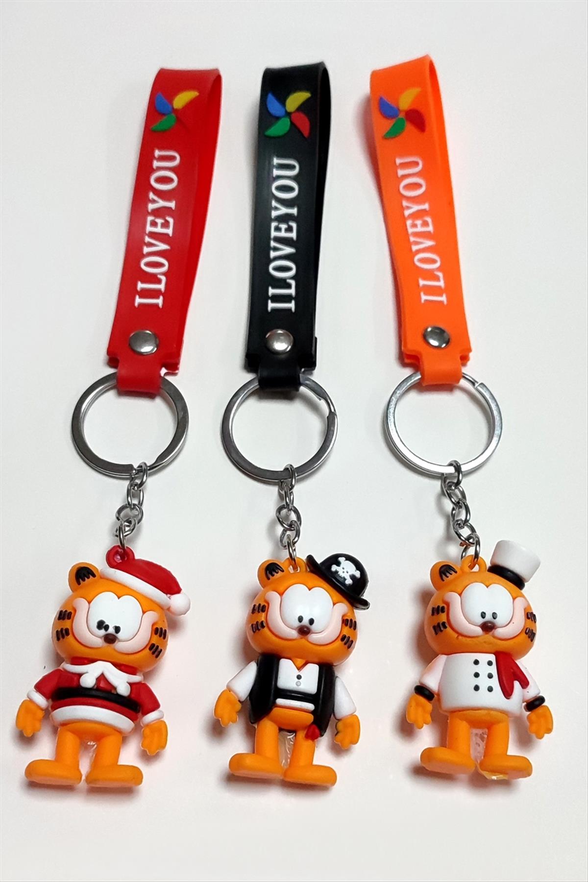 Garfld Silikon Anahtarlık