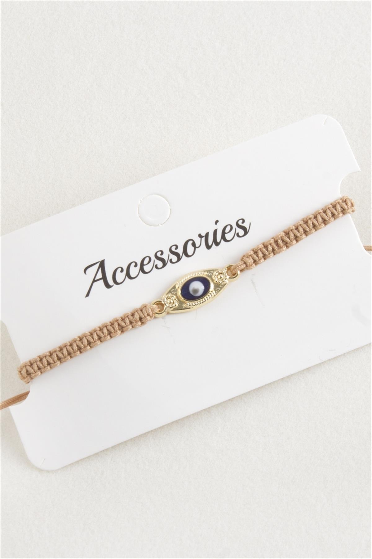 Göz Makrome Örgülü Bileklik