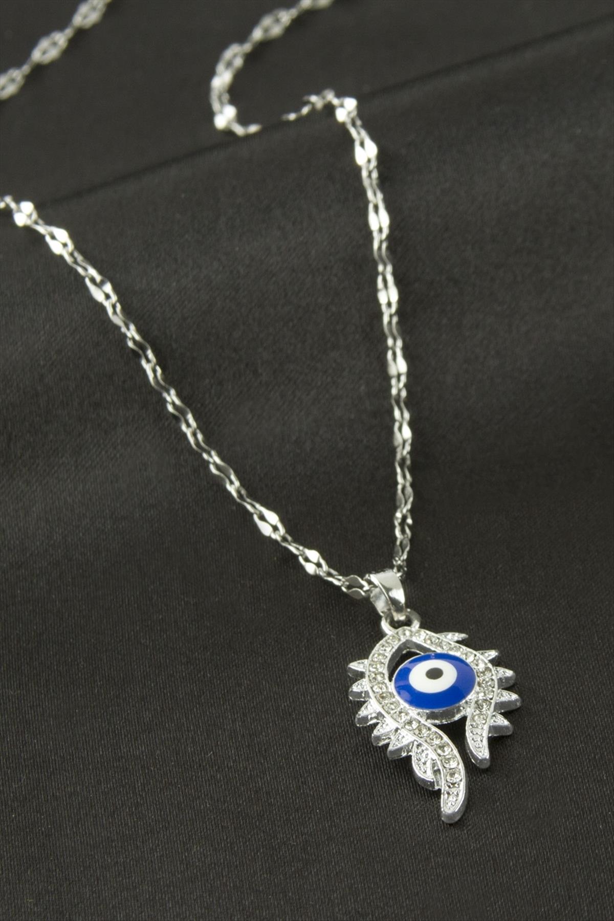 Göz Zirkon Taşlı Kolye