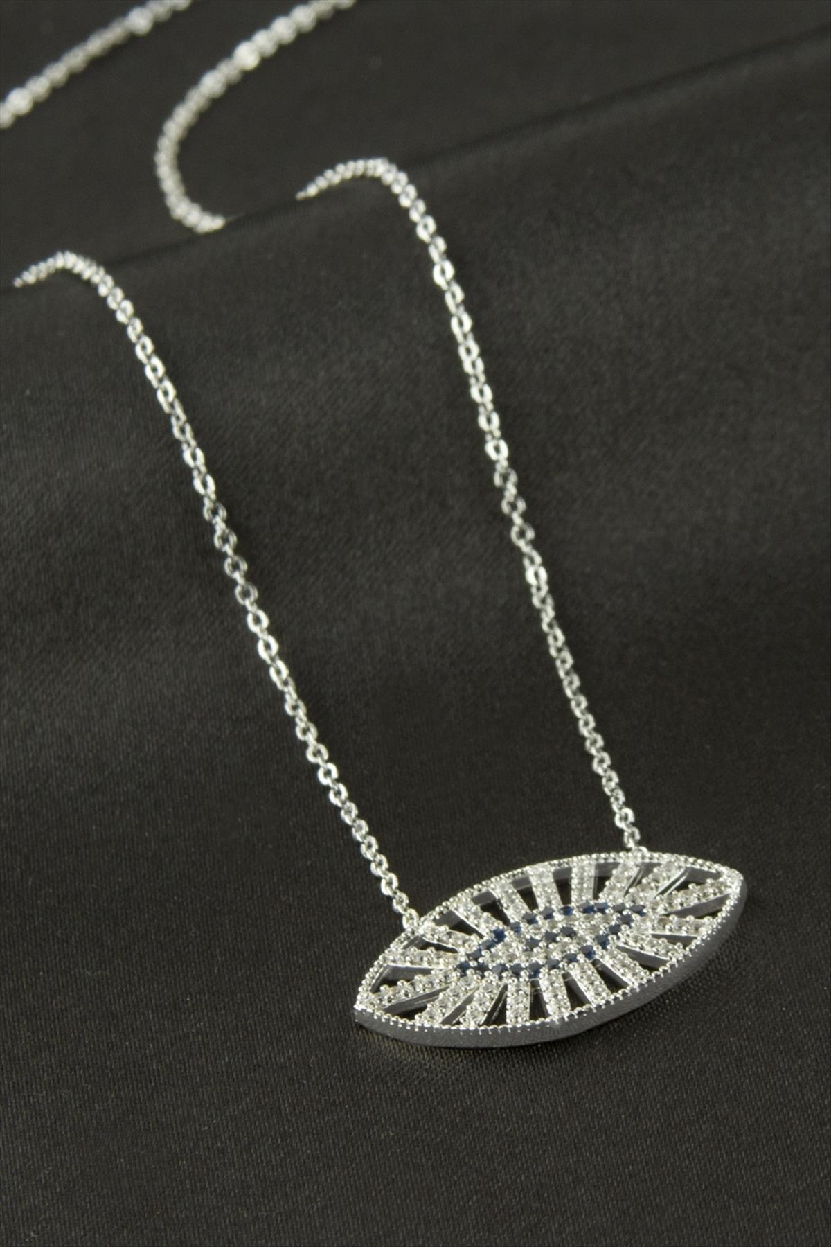 Göz Zirkon Taşlı Kolye