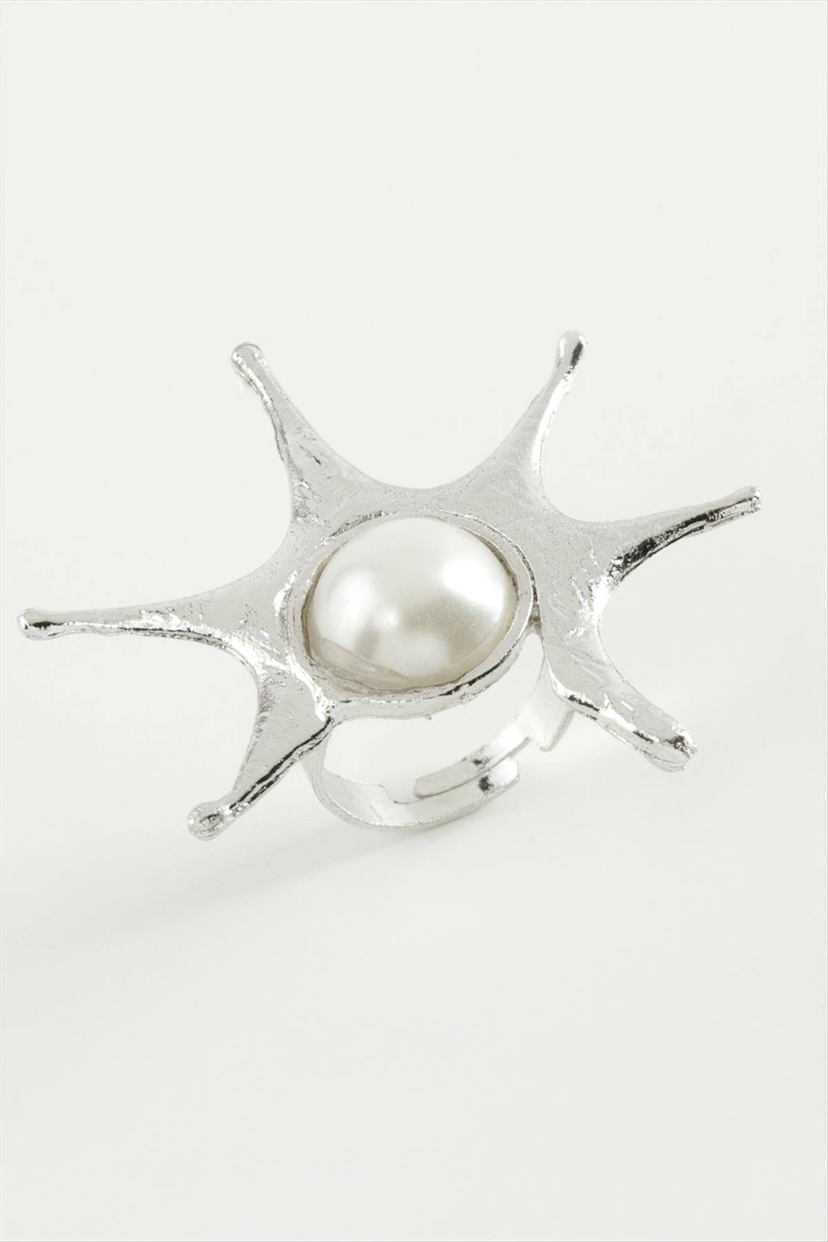 Güneş İnci Metal Yüzük