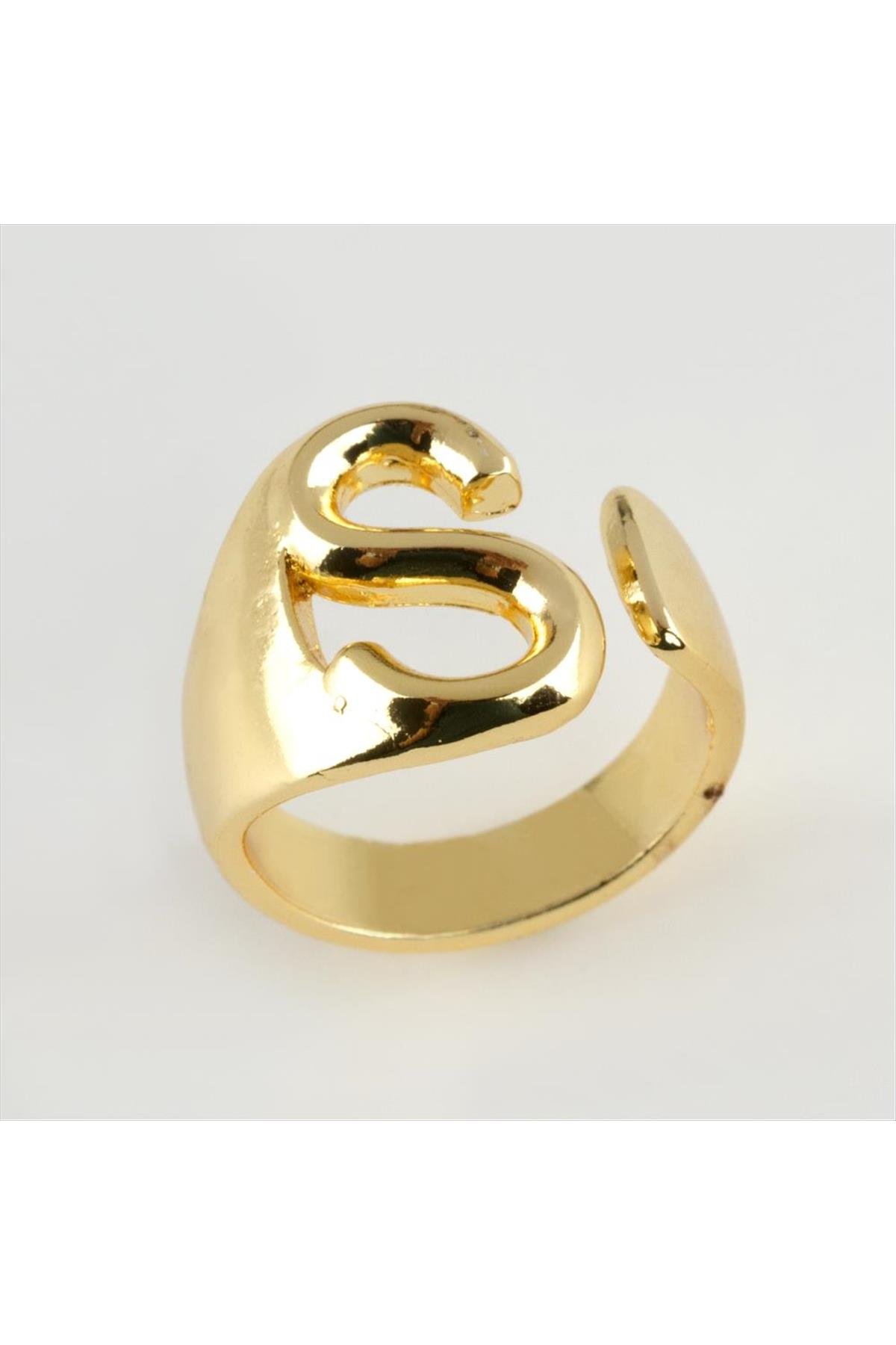 Harfli Lüx Metal Yüzük