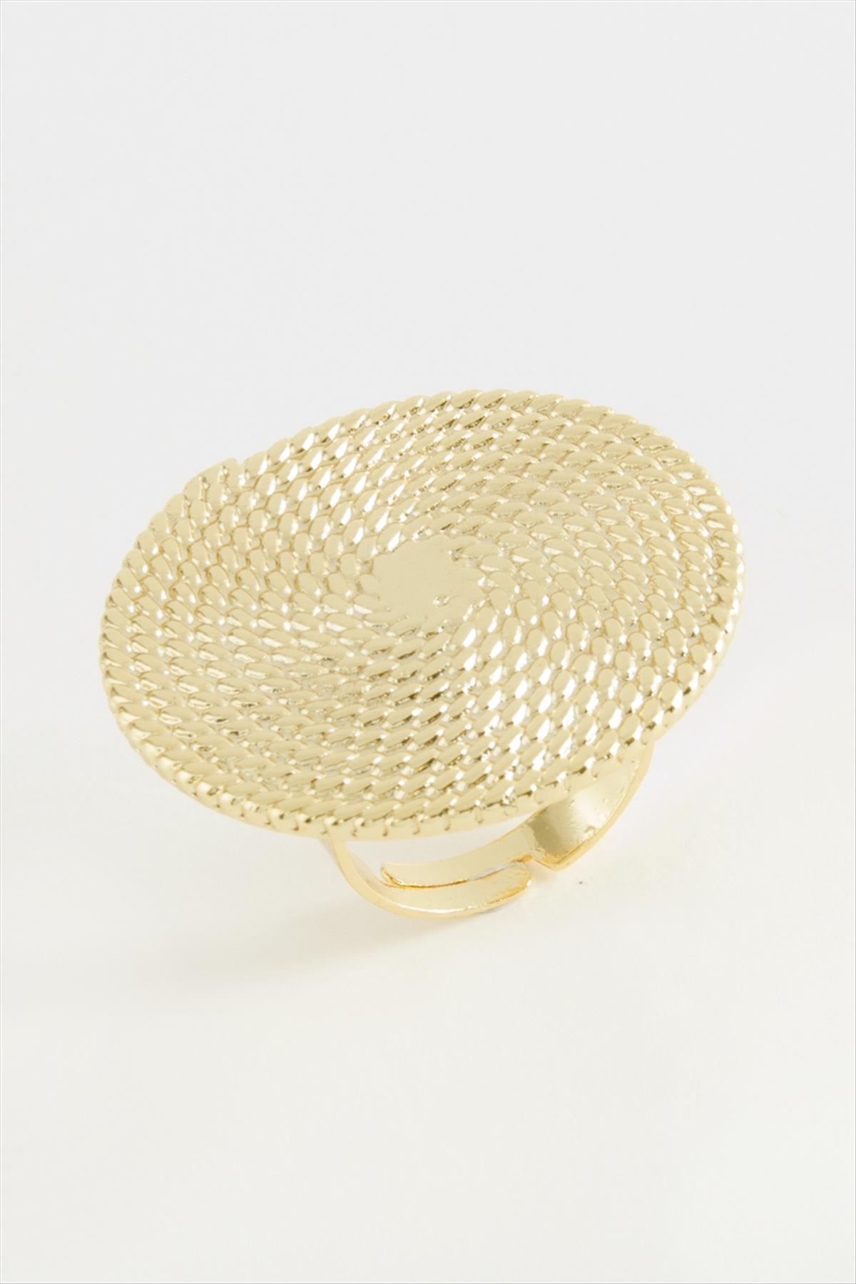 Hasır Görünümlü Metal Yüzük