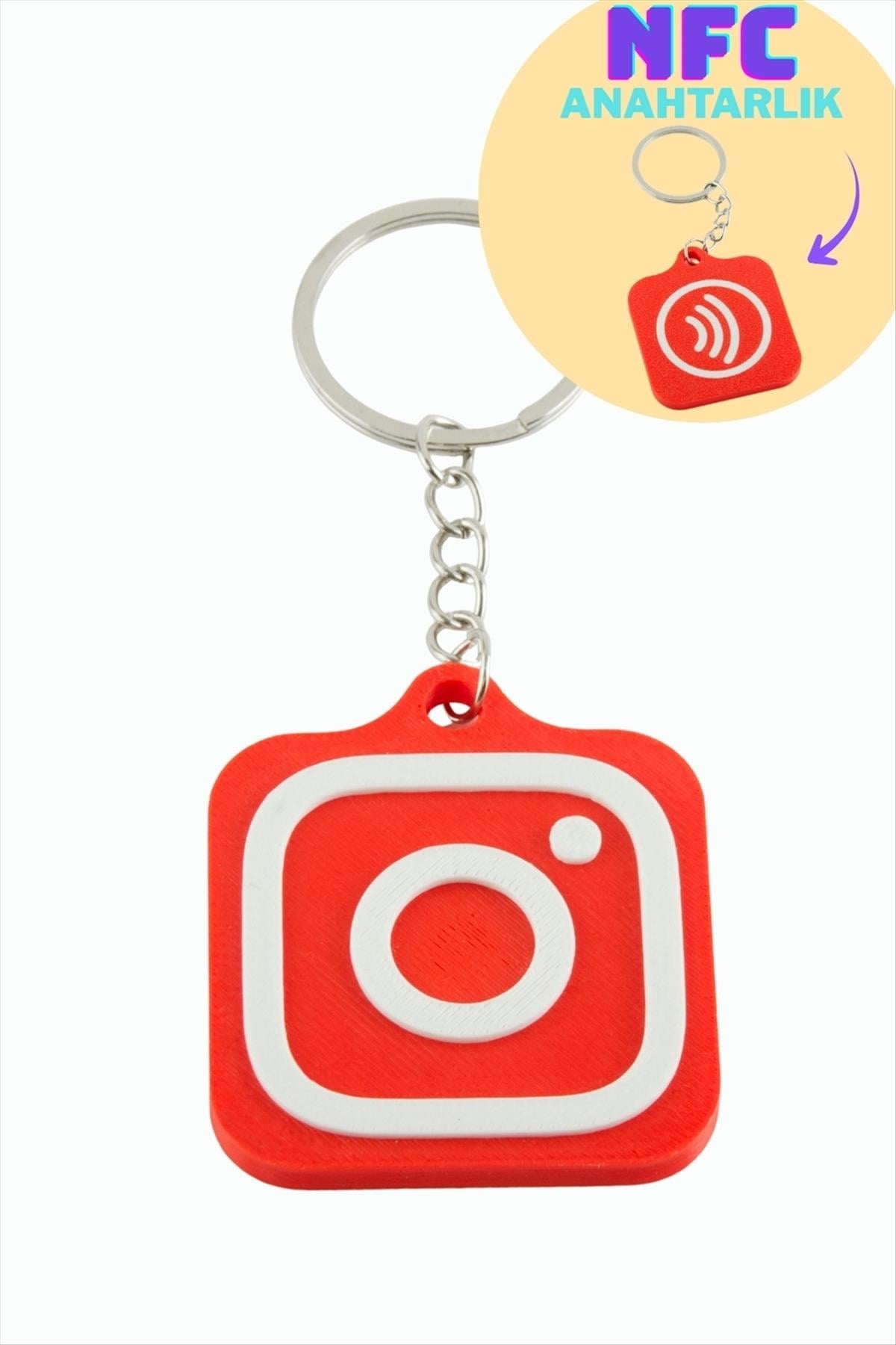 InstagramLogolu 3D Baskılı NFC Anahtarlık