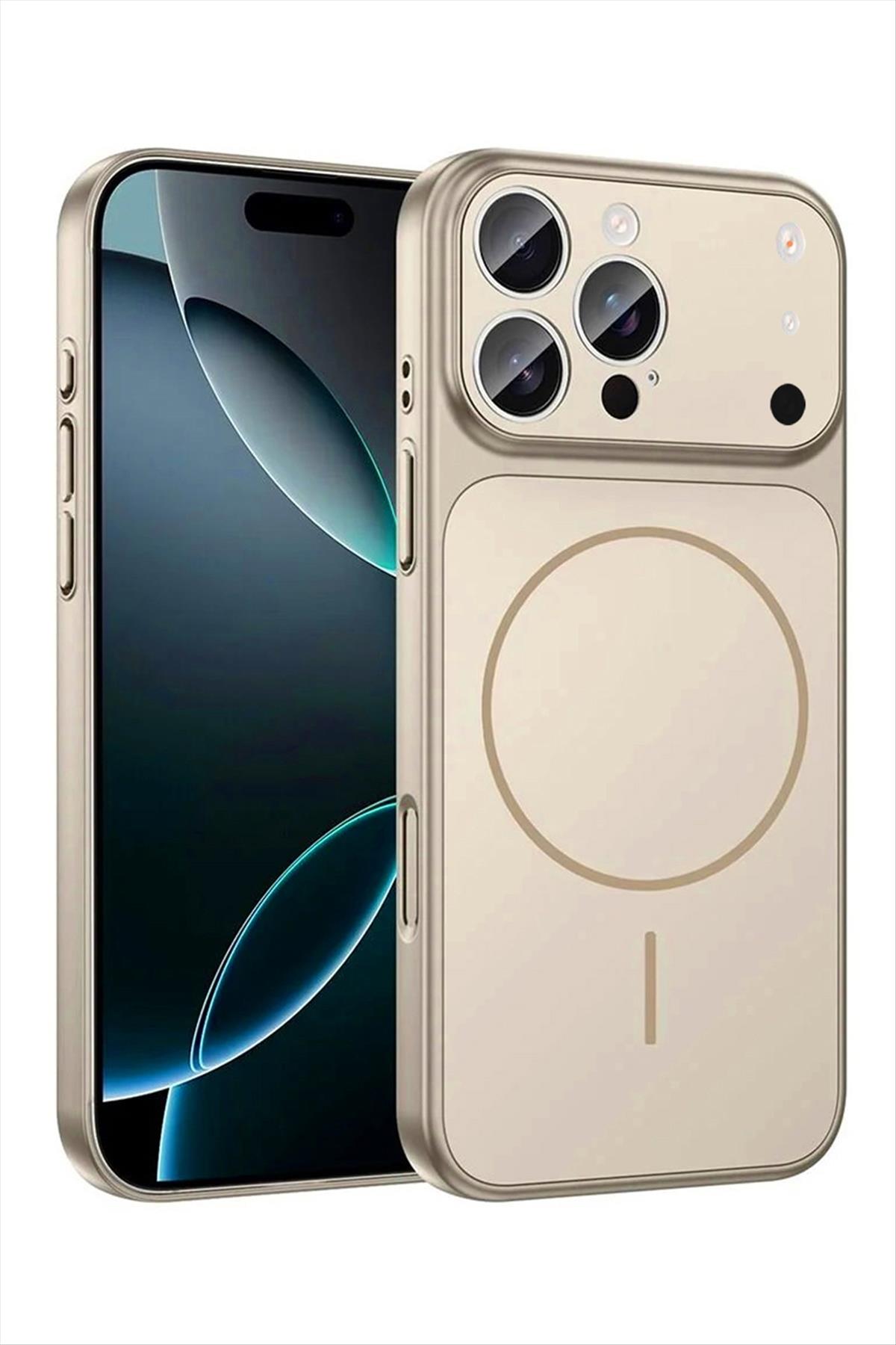 İphone 13 Pro Uyumlu 17 Pro Max Görünümlü Magsaff Kapak Kılıf