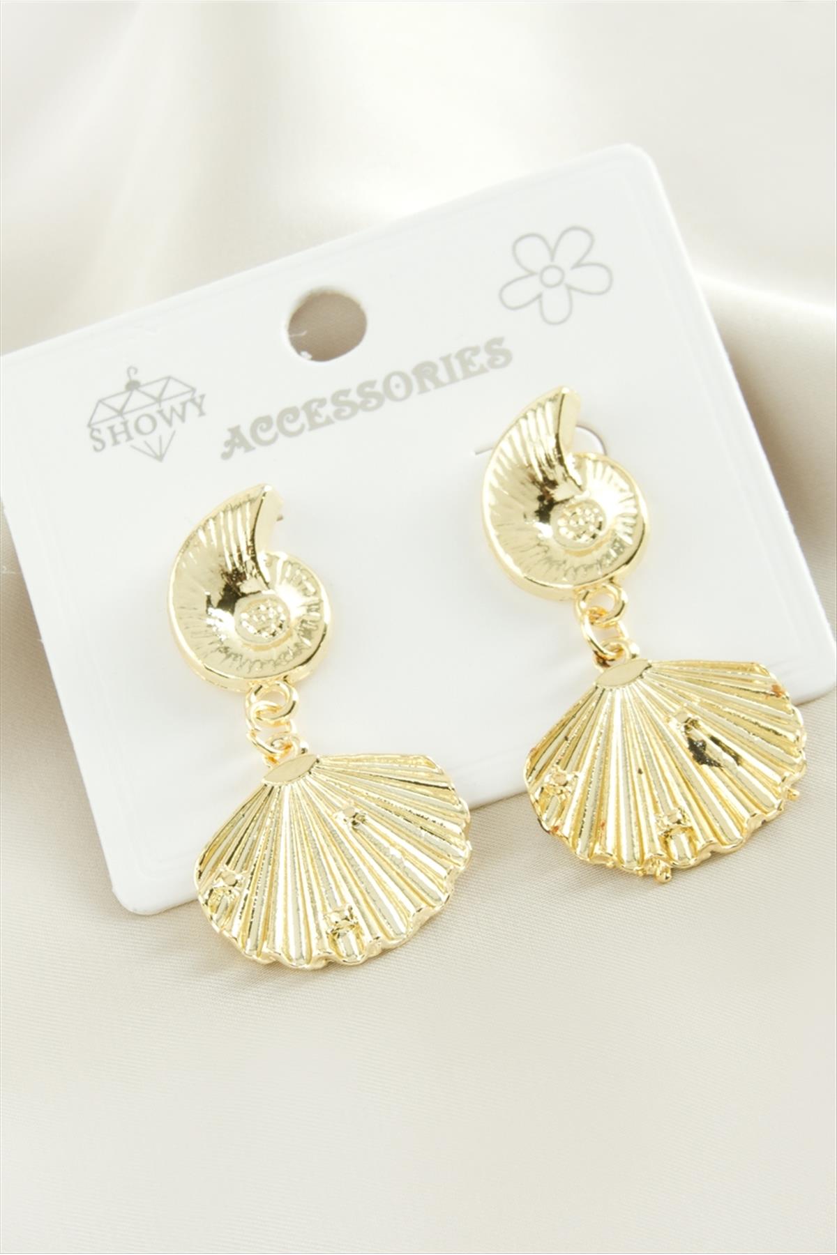 İstiridye Metal Küpe