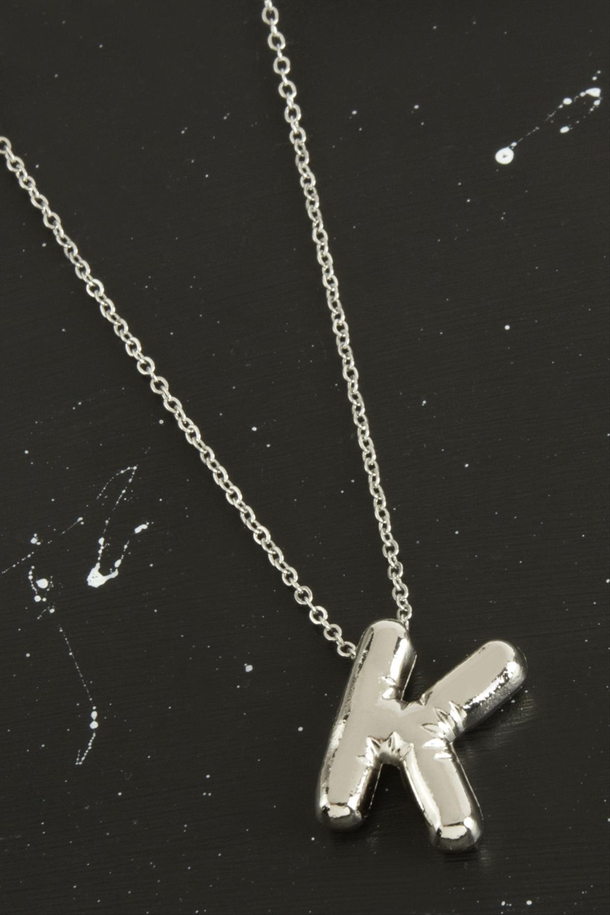 K Harfli Balon Kolye