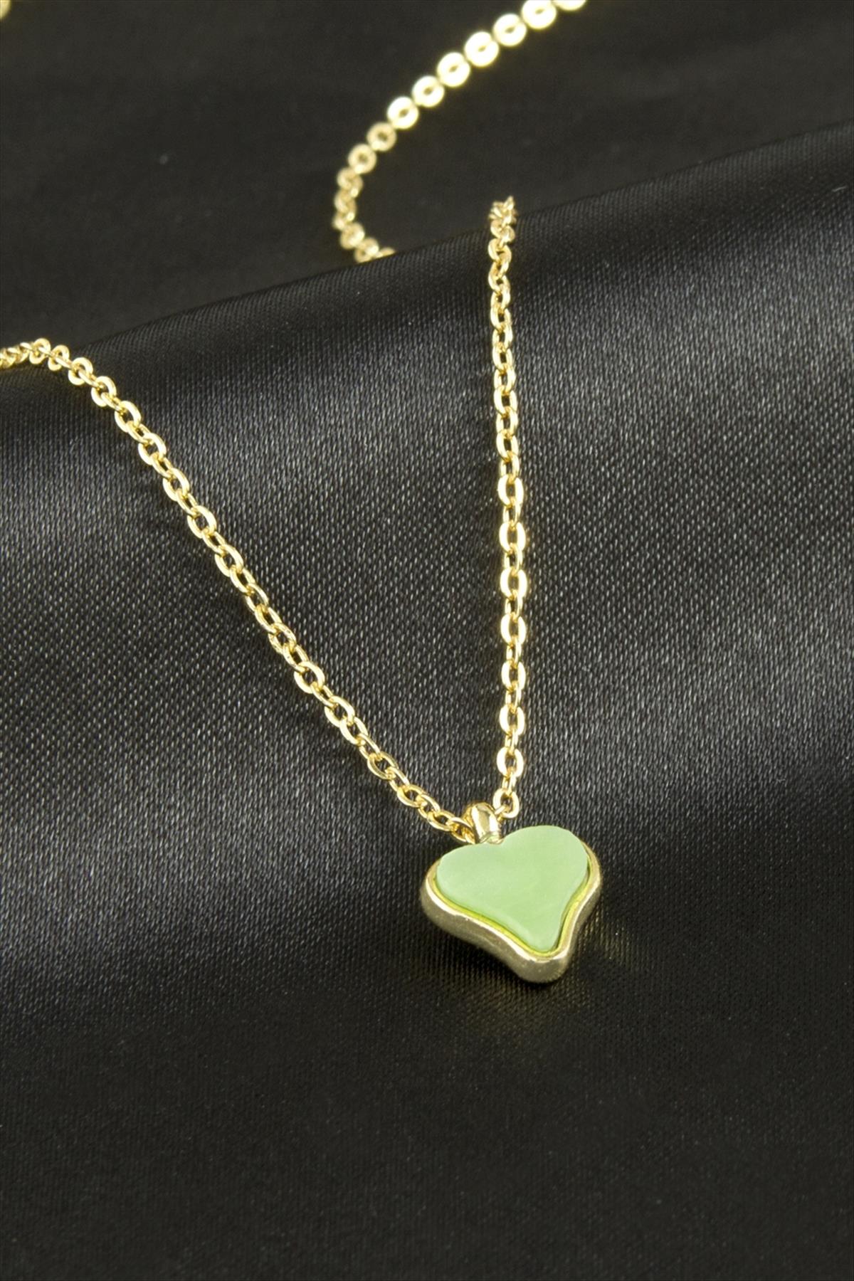 Kalp Polyester Kolye