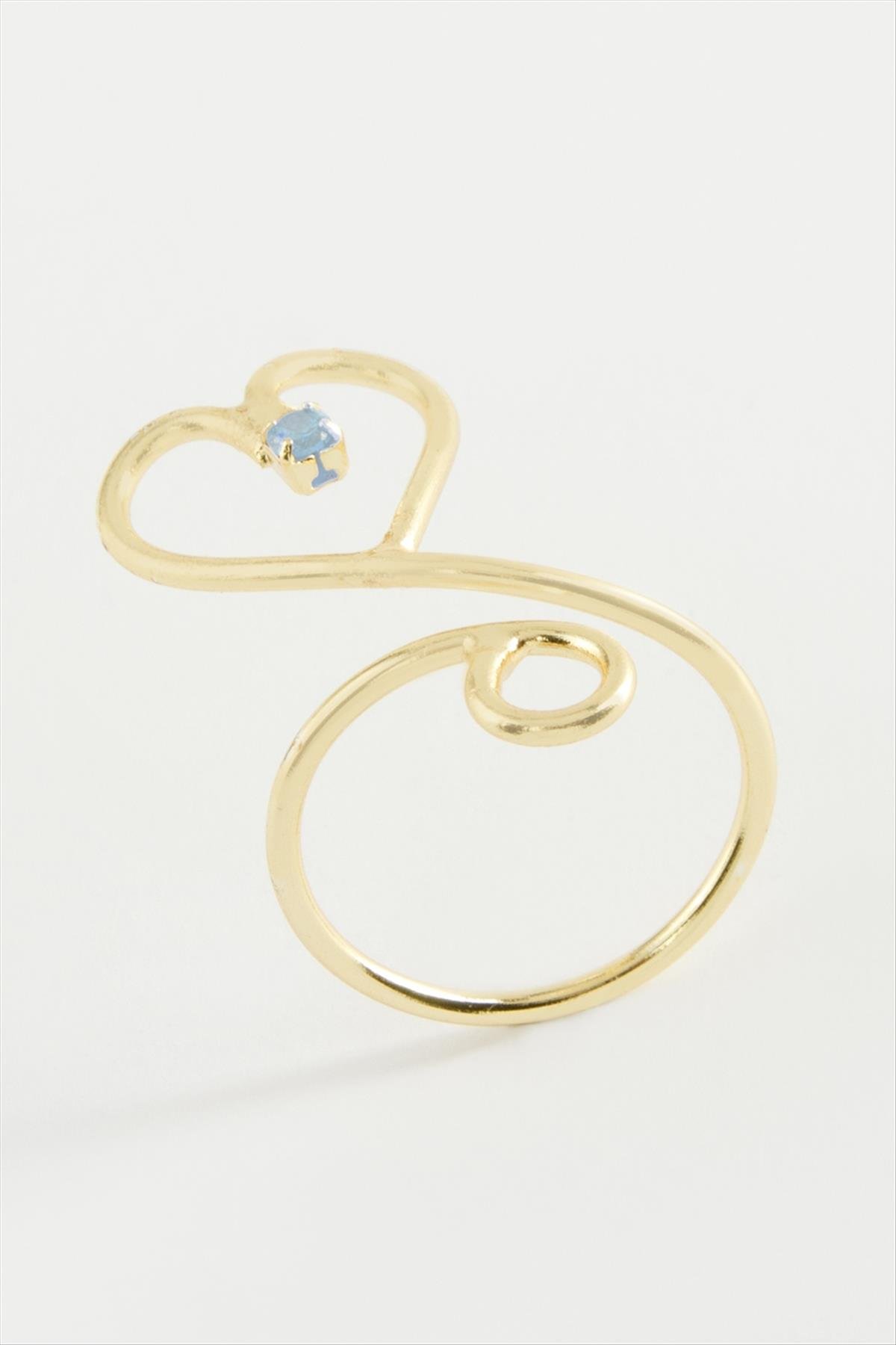 Kalp Taşlı Yüzük