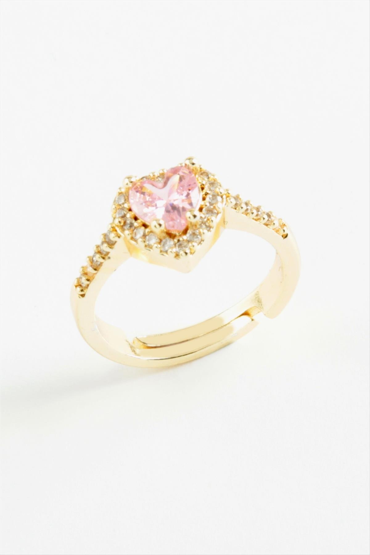 Kalp Zirkon Taşlı Yüzük